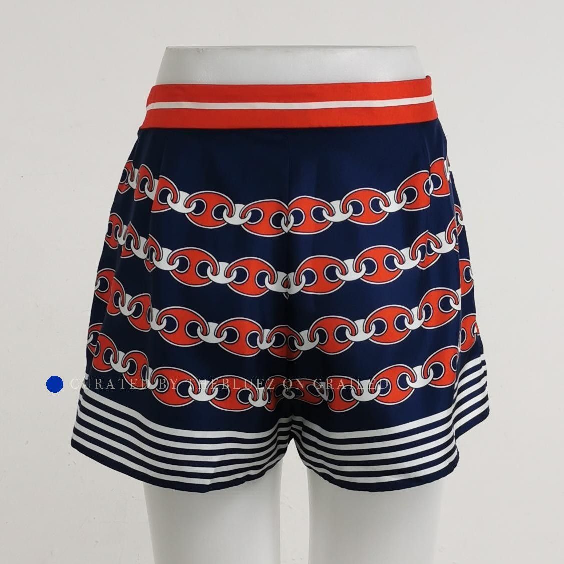 Gucci Stylish Chain Print Silk Shorts Size US 28 / EU 44 - 2 Thumbnail