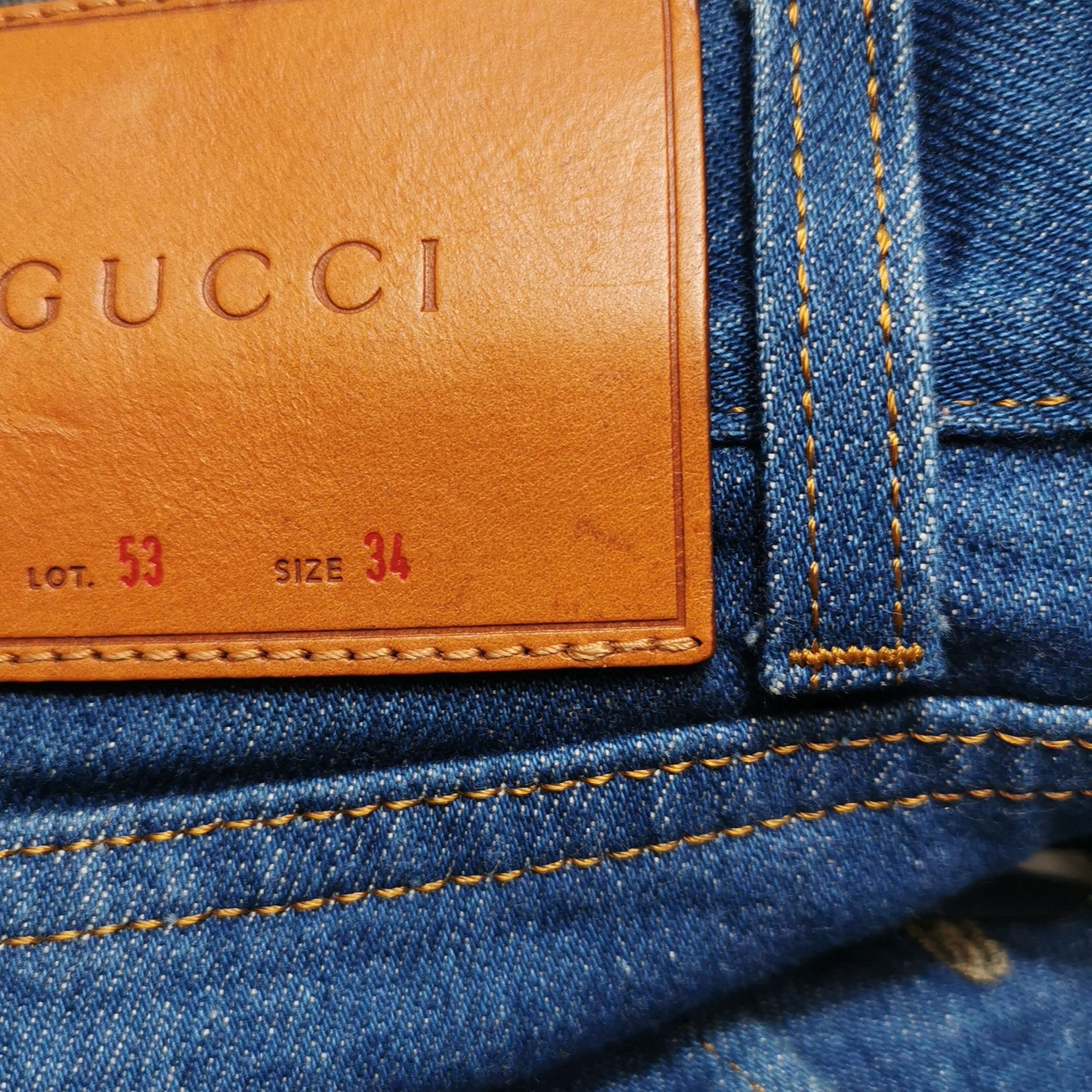 Gucci Floral Embroidered Blue Denim Jeans Size US 34 / EU 50 - 9 Thumbnail