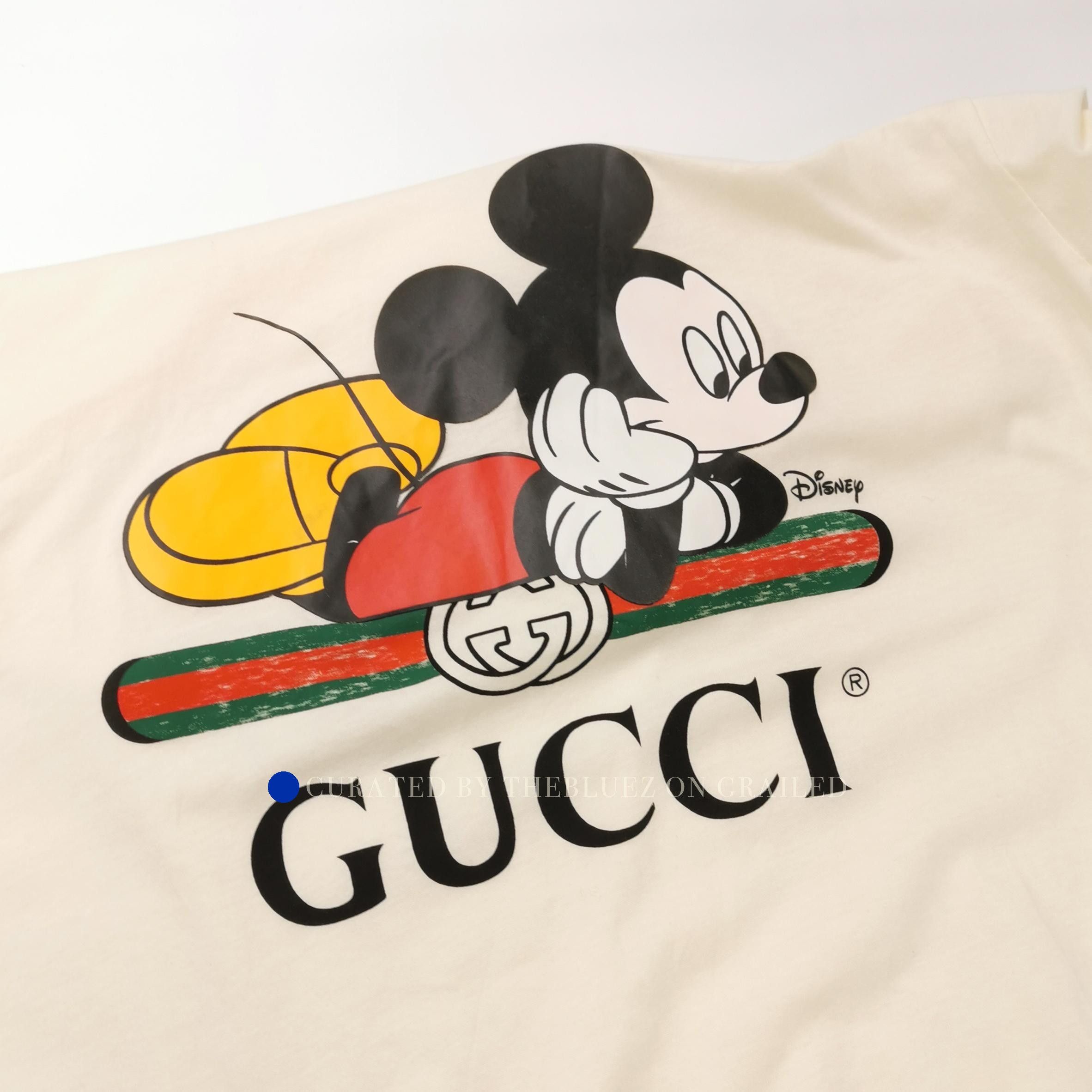 Gucci Mickey Mouse Graphic Tee in Beige Size US M / EU 48-50 / 2 - 3 Thumbnail