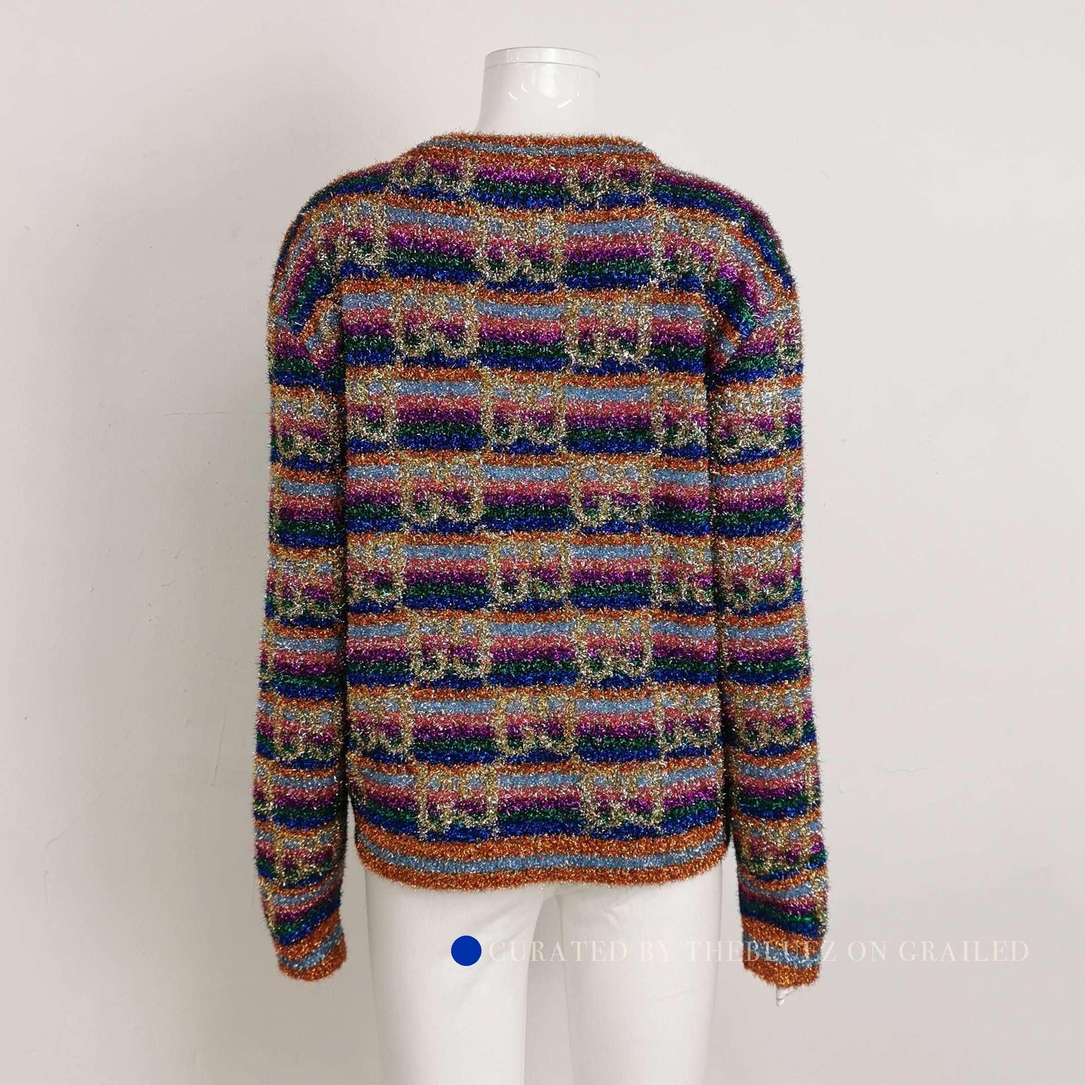 Gucci Metallic Rainbow Knit Sweater Size US S / EU 44-46 / 1 - 2 Thumbnail