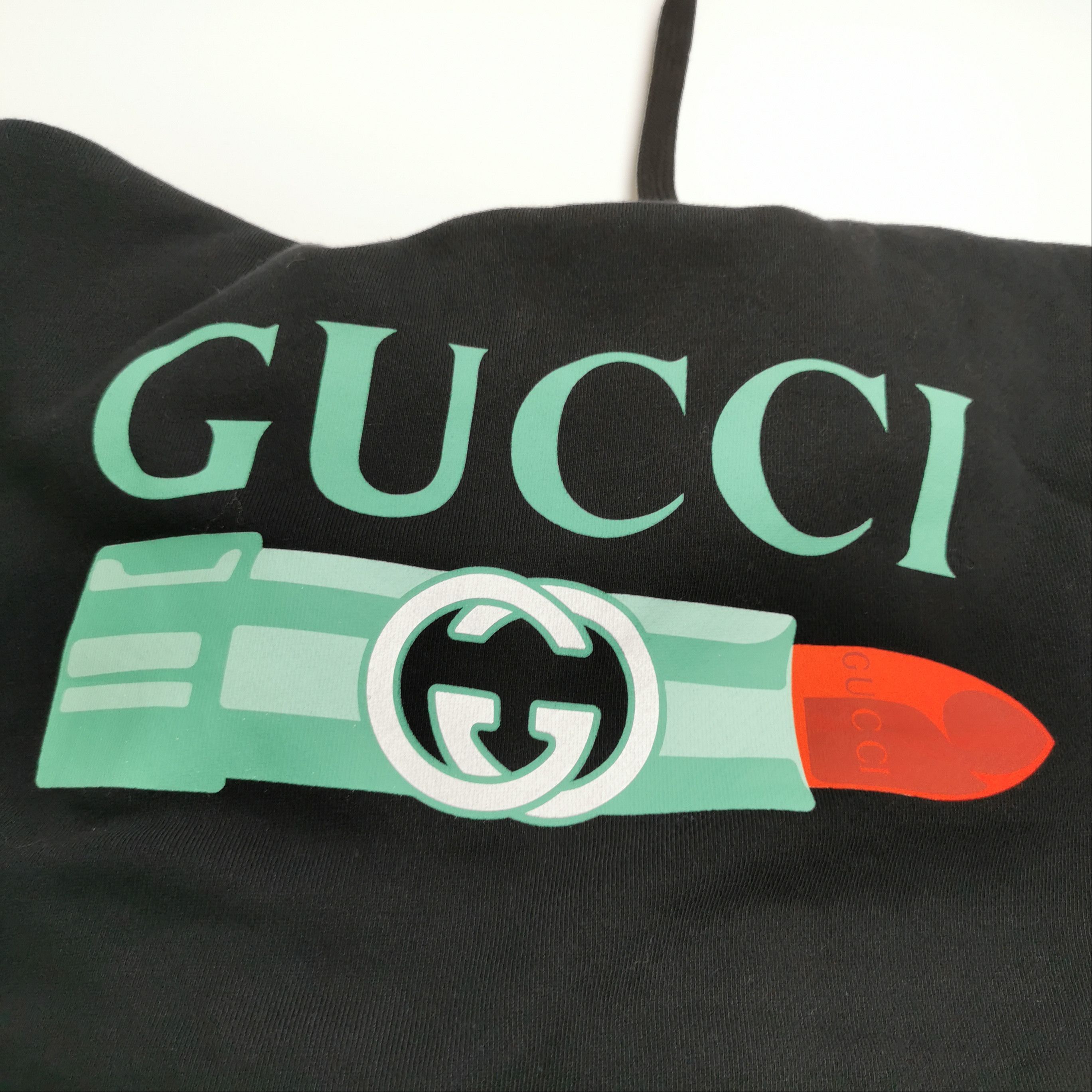Gucci Vintage Lipstick Logo Hoodie Size US M / EU 48-50 / 2 - 3 Thumbnail