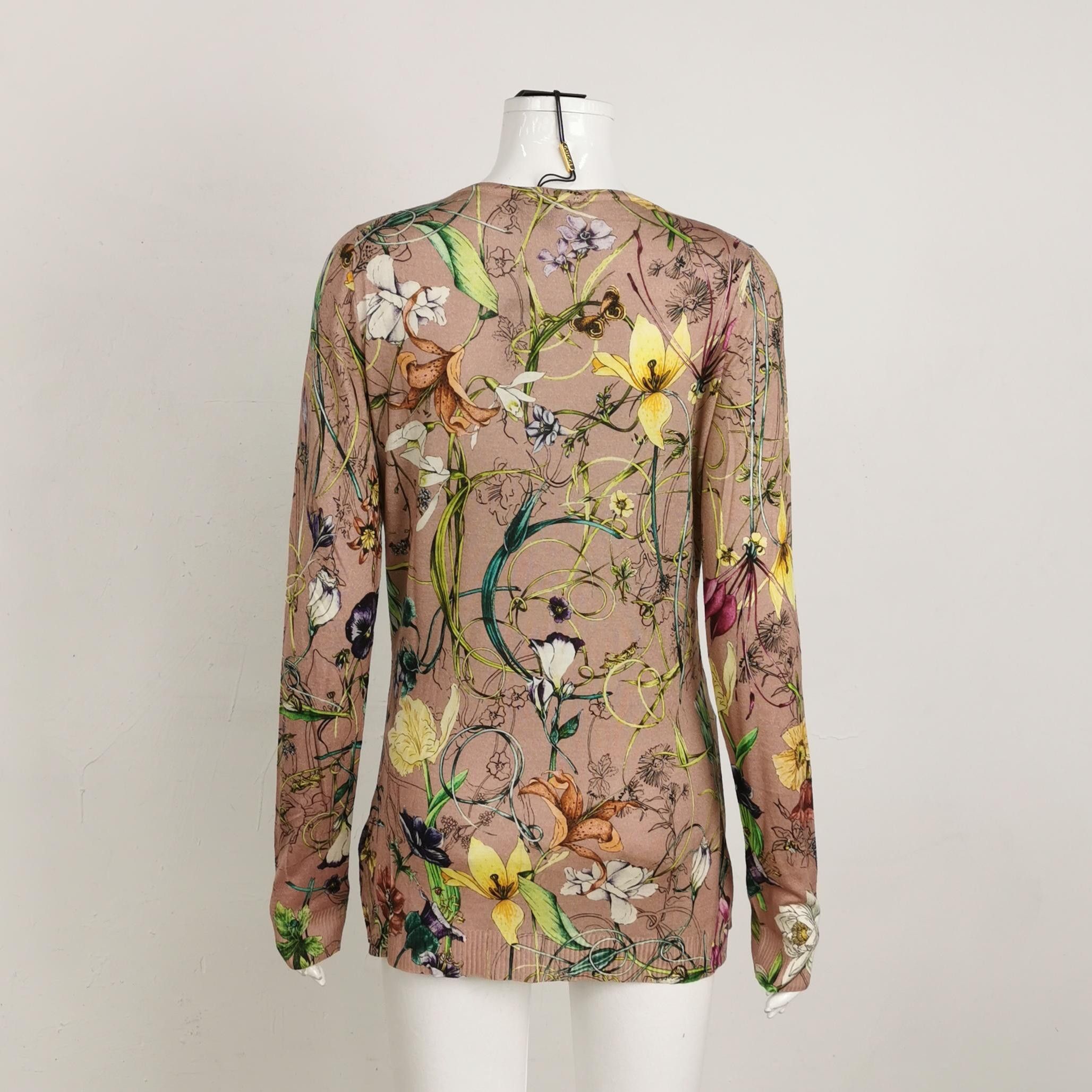 Gucci Floral Wool-Silk Cashmere Cardigan Size US XXL / EU 58 / 5 - 2 Thumbnail