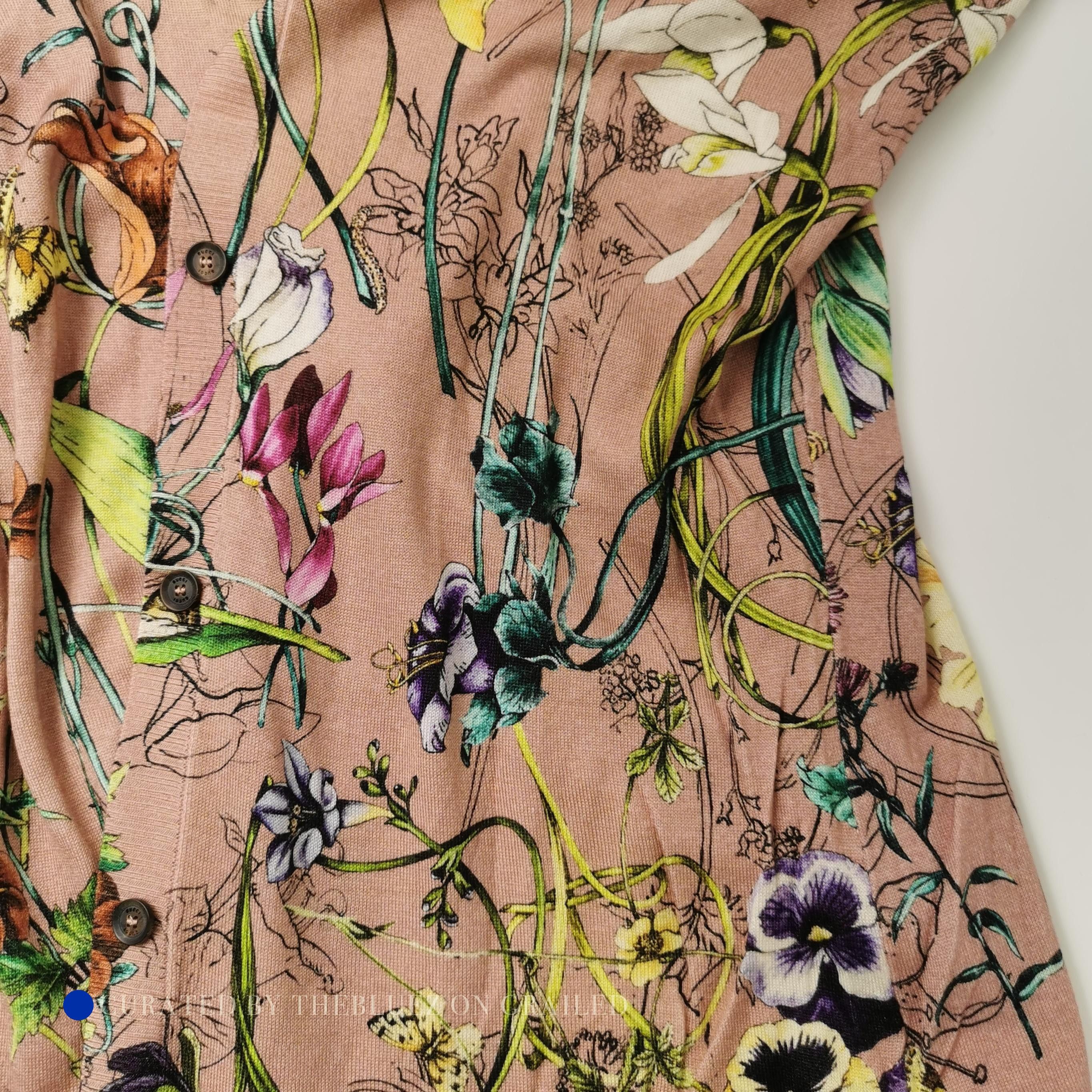 Gucci Floral Wool-Silk Cashmere Cardigan Size US XXL / EU 58 / 5 - 3 Thumbnail