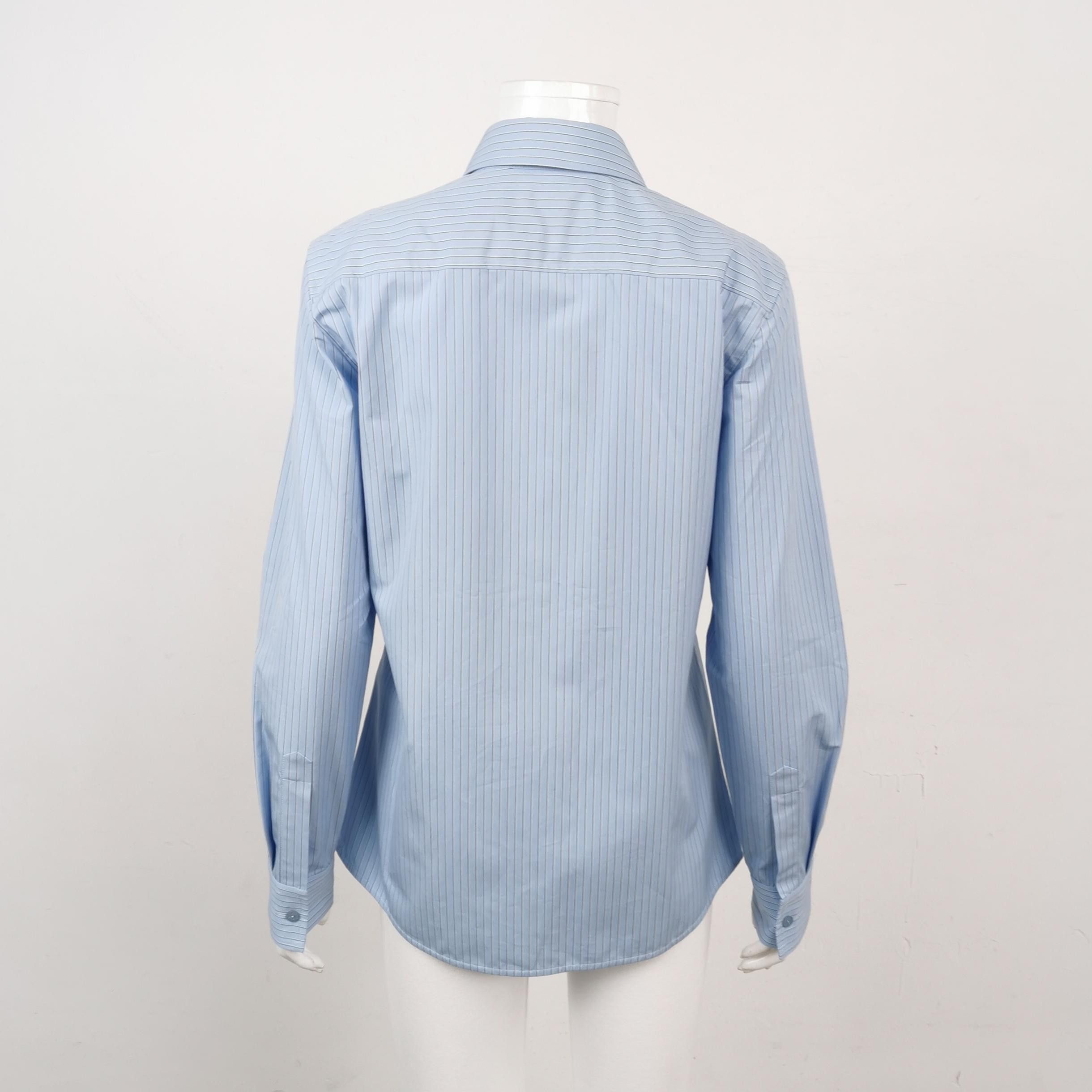 Gucci Classic Striped Button Up Shirt in Blue Size US M / EU 48-50 / 2 - 2 Thumbnail