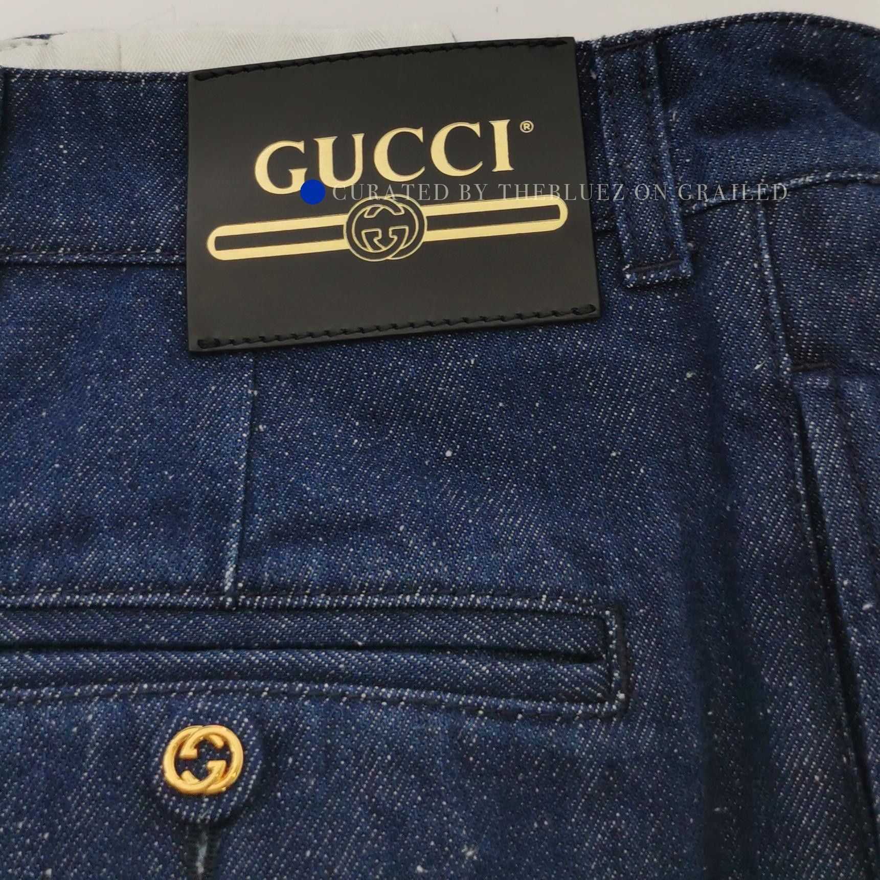 Gucci Logo Patch Denim Shorts in Blue Size US 26 / EU 42 - 3 Thumbnail