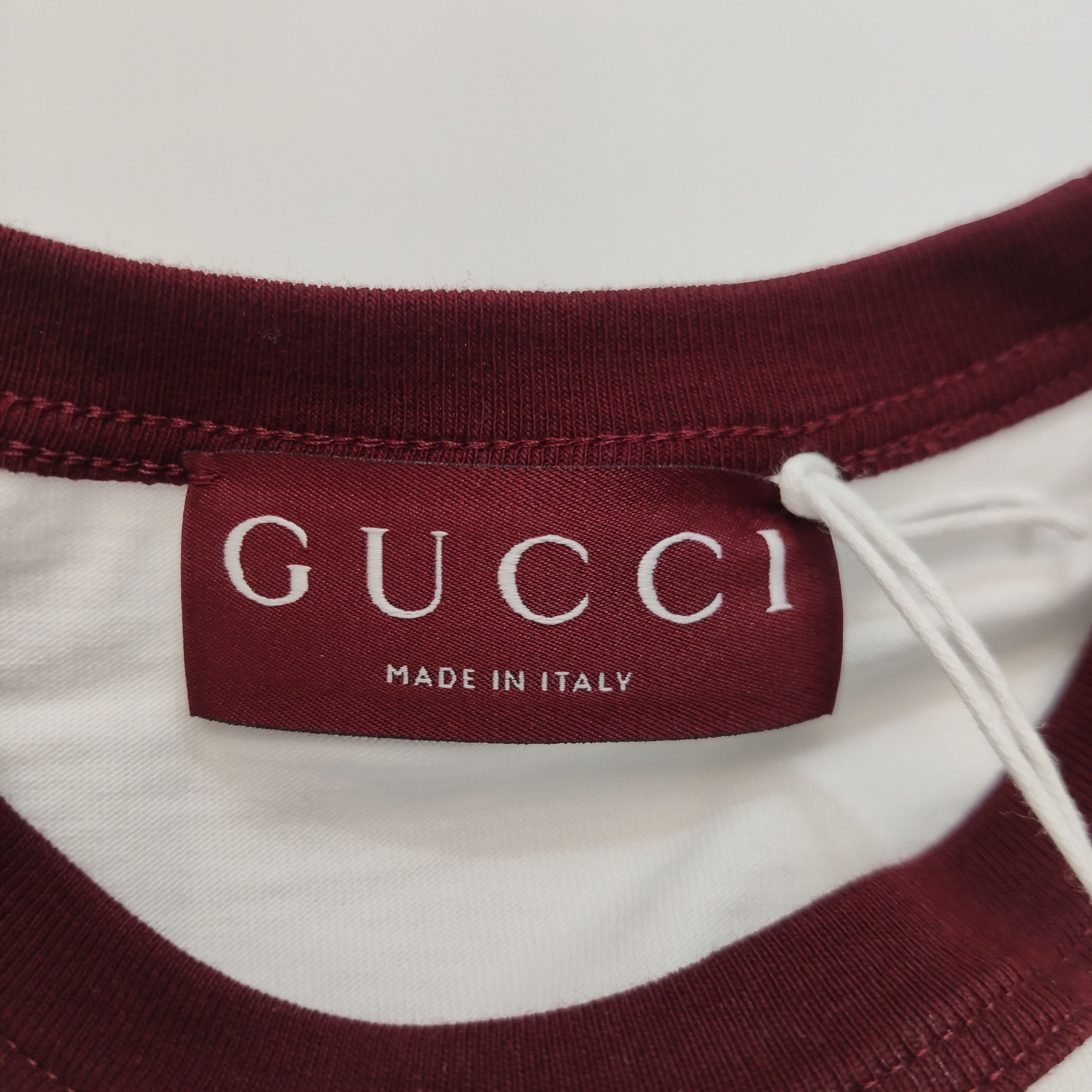 Gucci Embroidered Snake Ringer Tee in White Size US S / EU 44-46 / 1 - 5 Thumbnail
