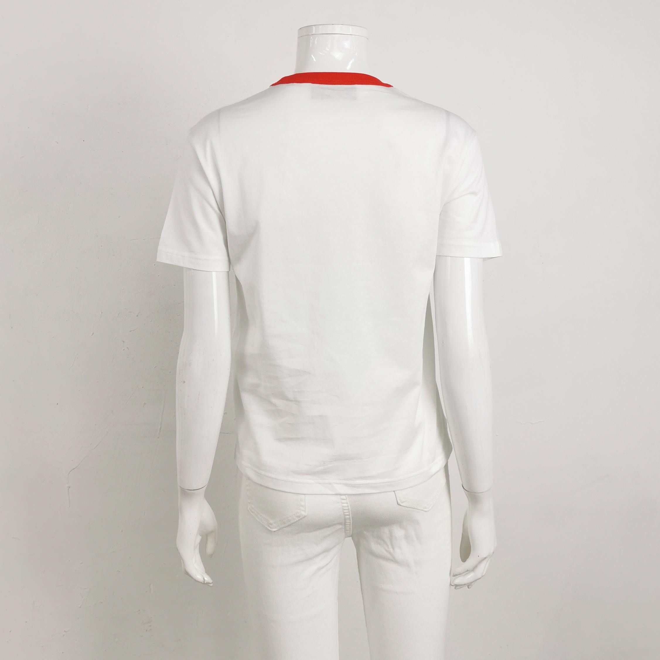 Gucci Dragonfly Logo T-Shirt in White Size US M / EU 48-50 / 2 - 2 Thumbnail