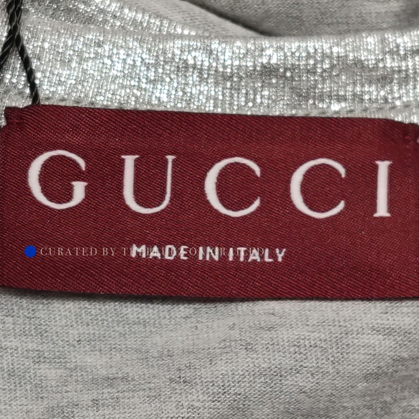 Gucci Metallic Logo T-Shirt in Gray Size US M / EU 48-50 / 2 - 5 Thumbnail