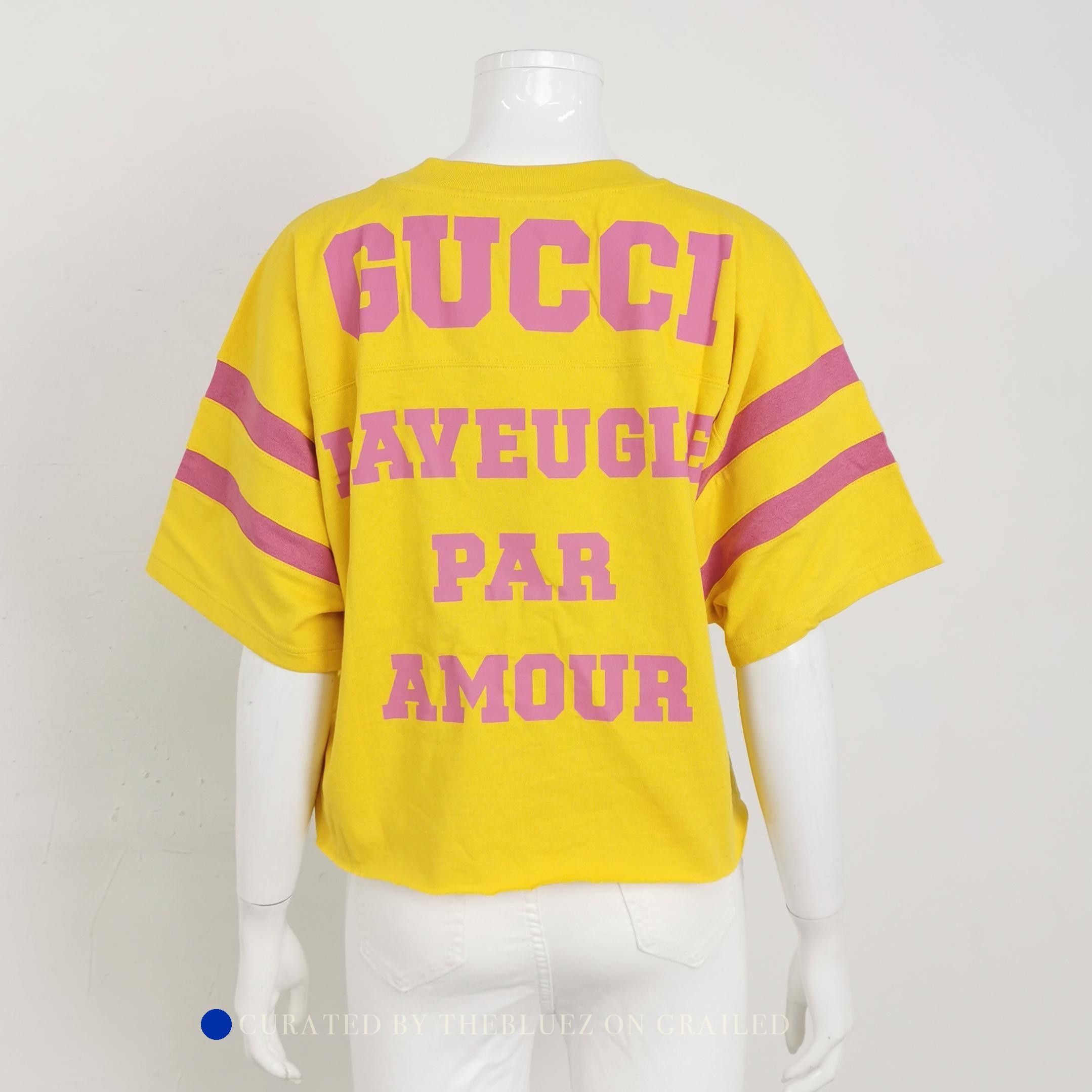 Gucci Graphic Print Yellow Short Sleeve T-Shirt Size US XS / EU 42 / 0 - 2 Thumbnail