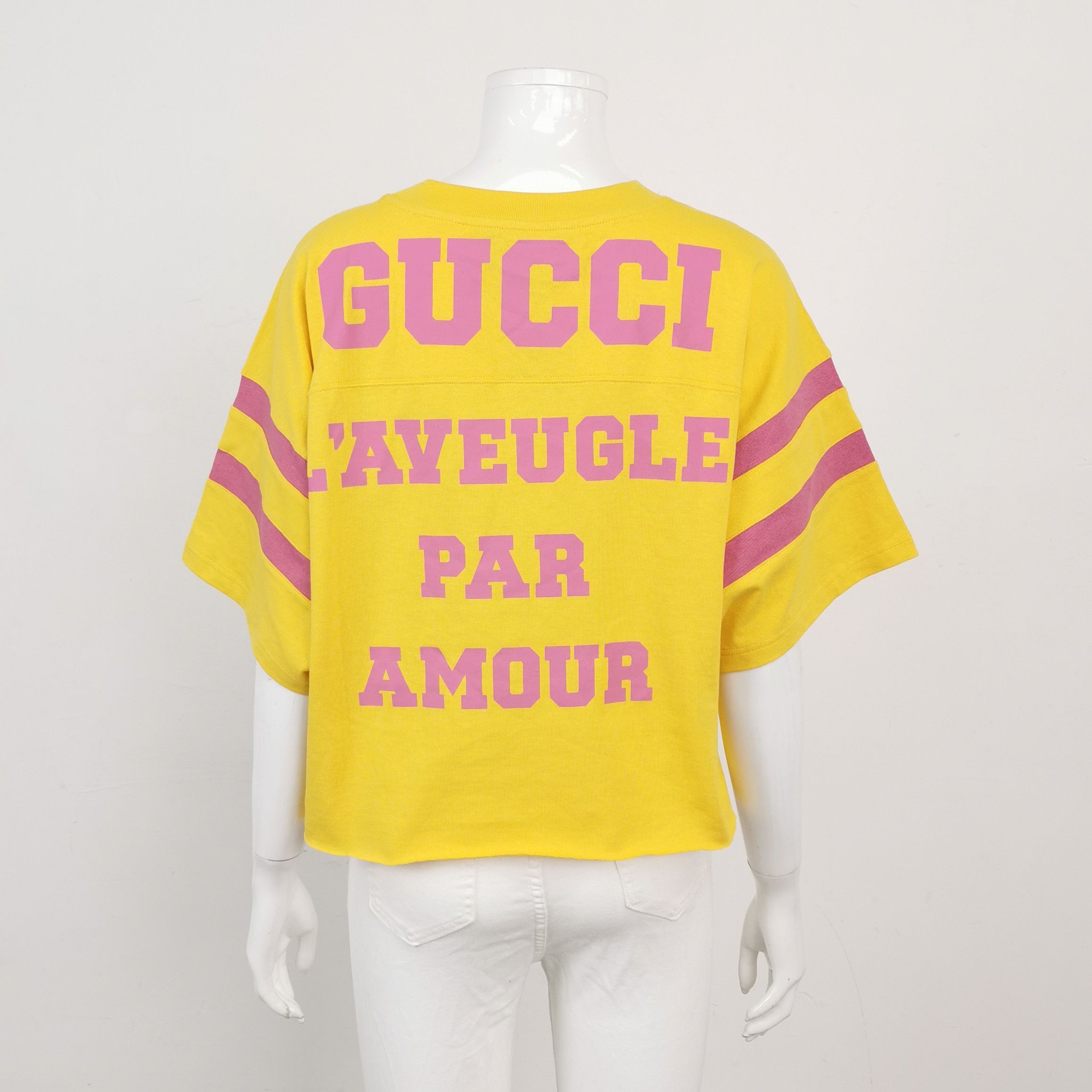 Gucci L'Aveugle Par Amour Tee in Yellow Size US S / EU 44-46 / 1 - 2 Thumbnail