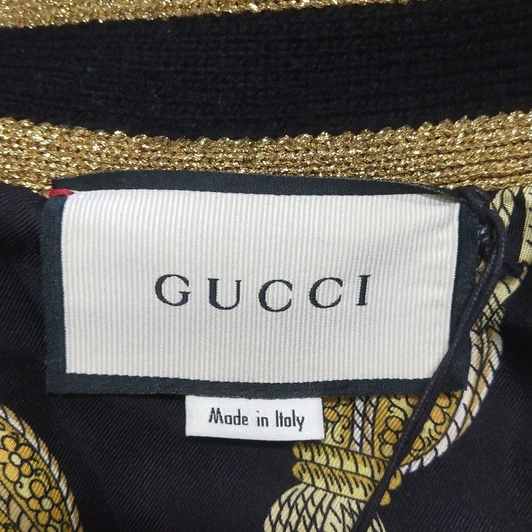 Gucci Black V-Neck Cardigan with Bird Pattern Size US XS / EU 42 / 0 - 6 Thumbnail
