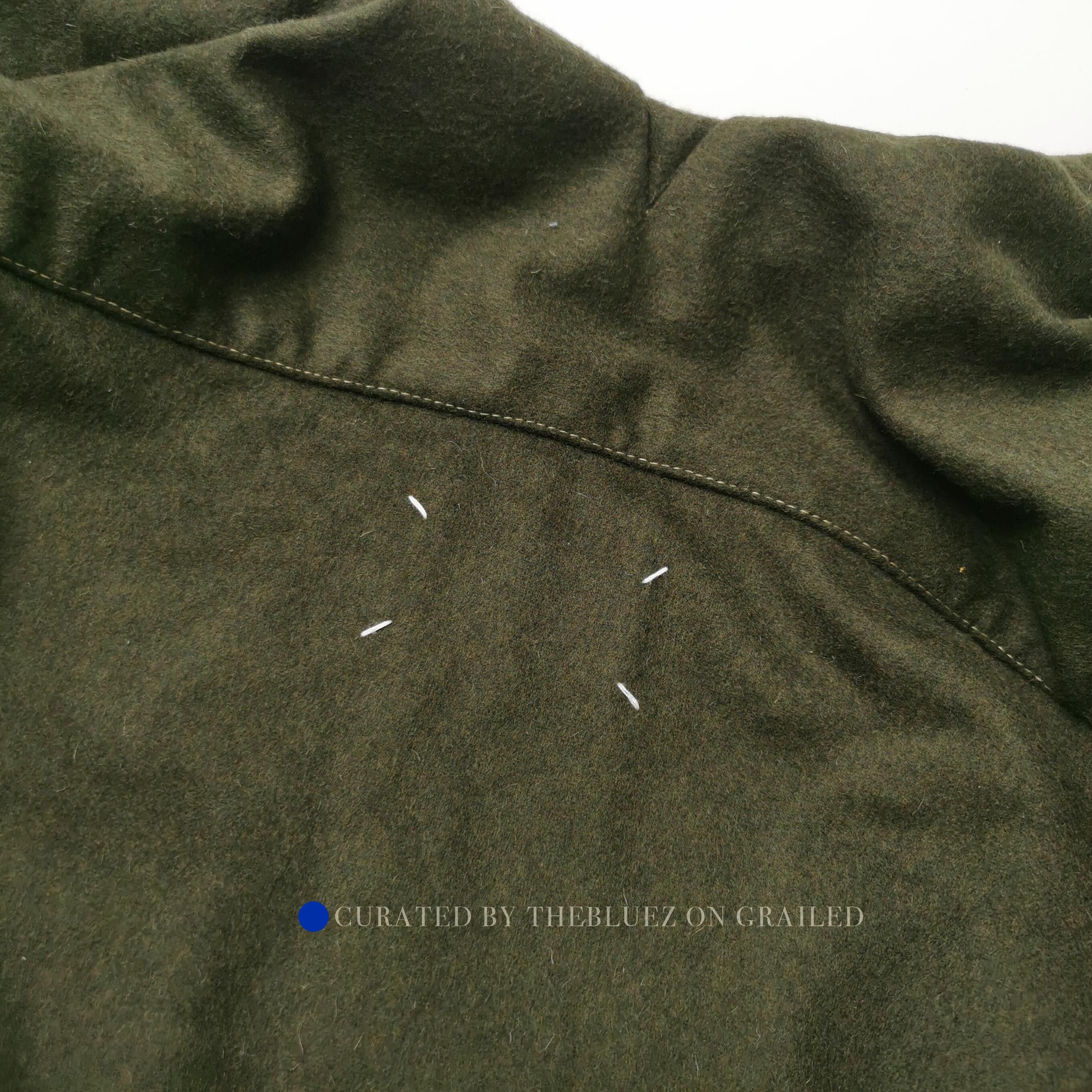 Maison Margiela Elegant Green Wool Button-Up Shirt Size US L / EU 52-54 / 3 - 3 Thumbnail