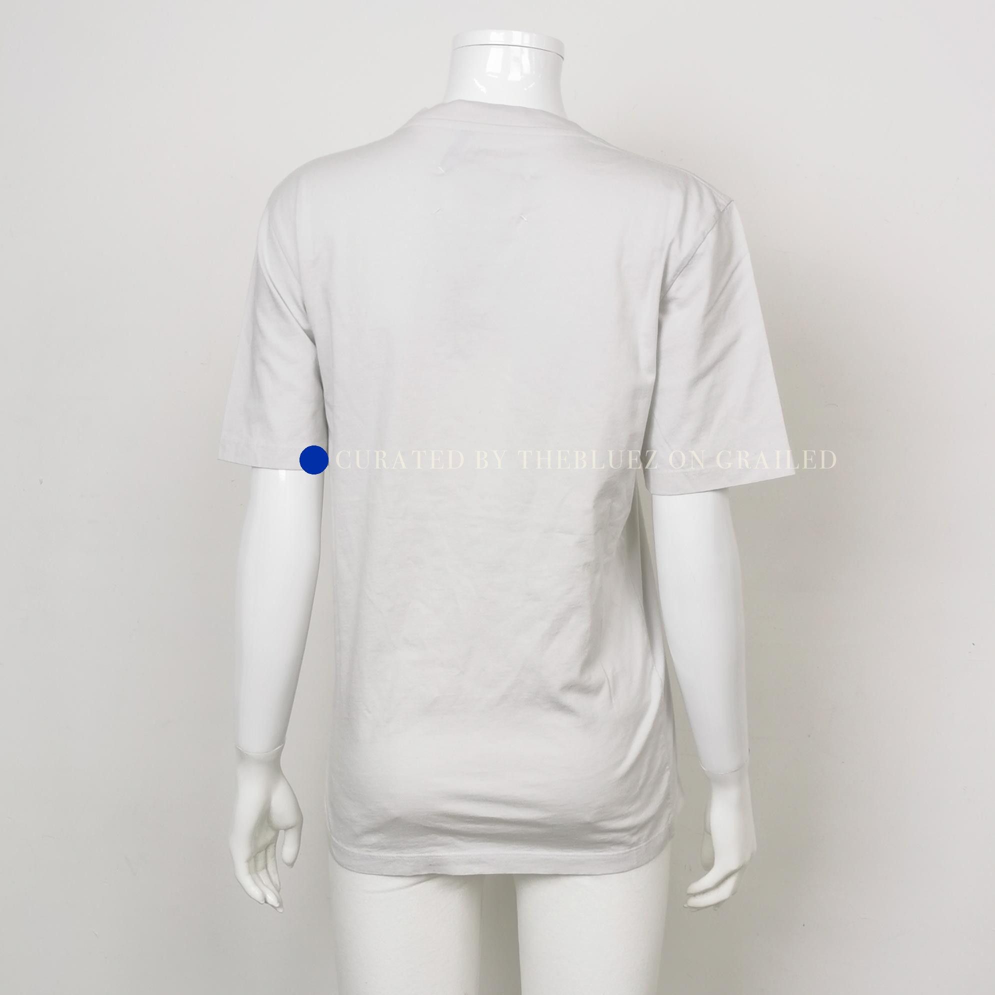Maison Margiela Organic Cotton T-Shirt in White Size US XXS / EU 40 - 2 Thumbnail