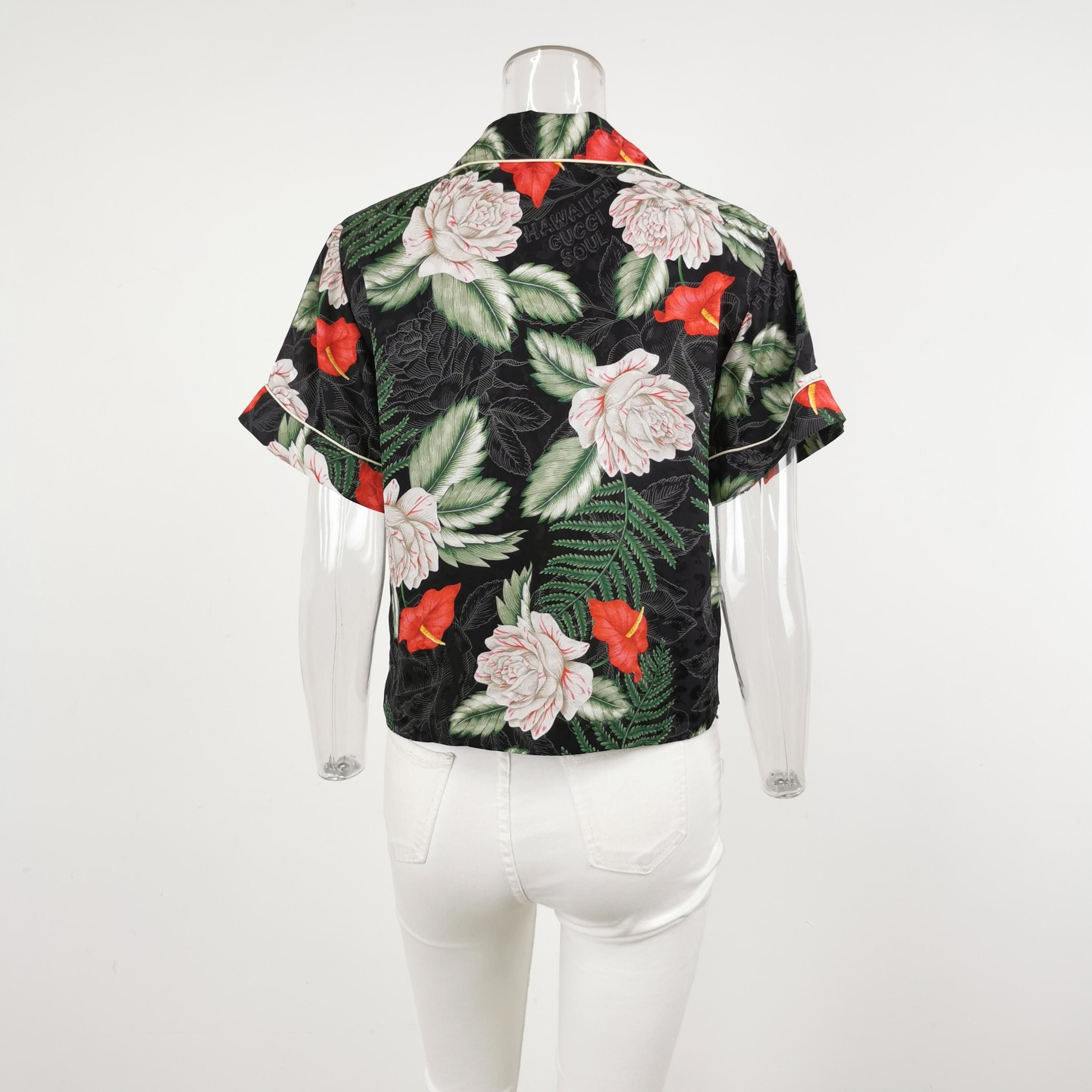 Gucci Vibrant Floral Silk Button-Up Shirt Size US XS / EU 42 / 0 - 3 Thumbnail