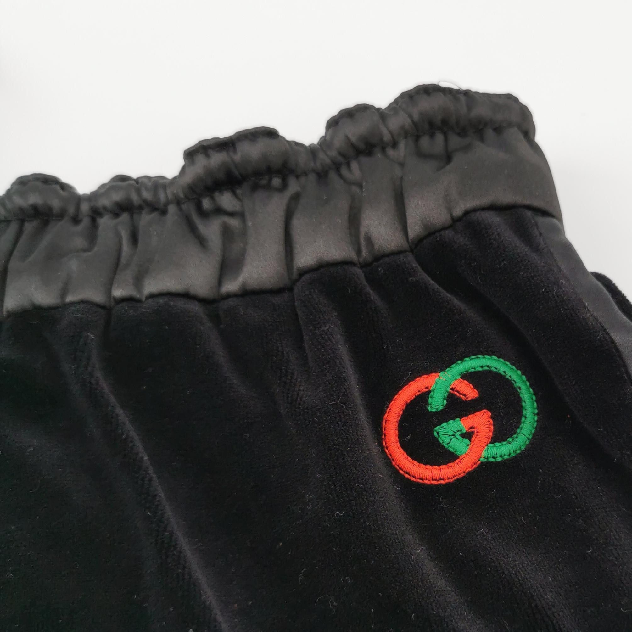Gucci Embroidered Black Velvet Shorts Size US 36 / EU 52 - 4 Thumbnail