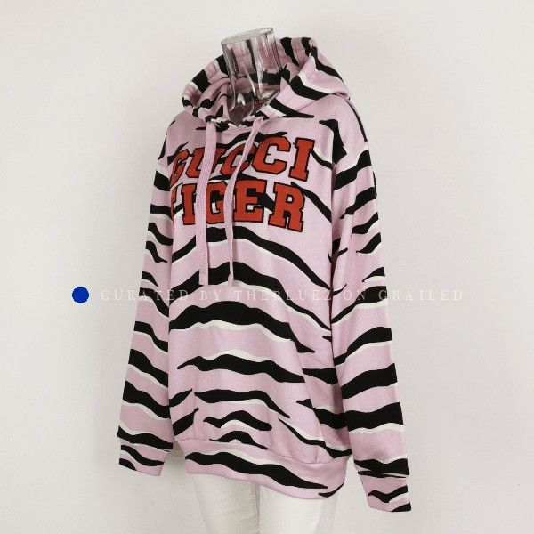 Gucci Pink Tiger Print Hoodie Size US M / EU 48-50 / 2 - 2 Thumbnail
