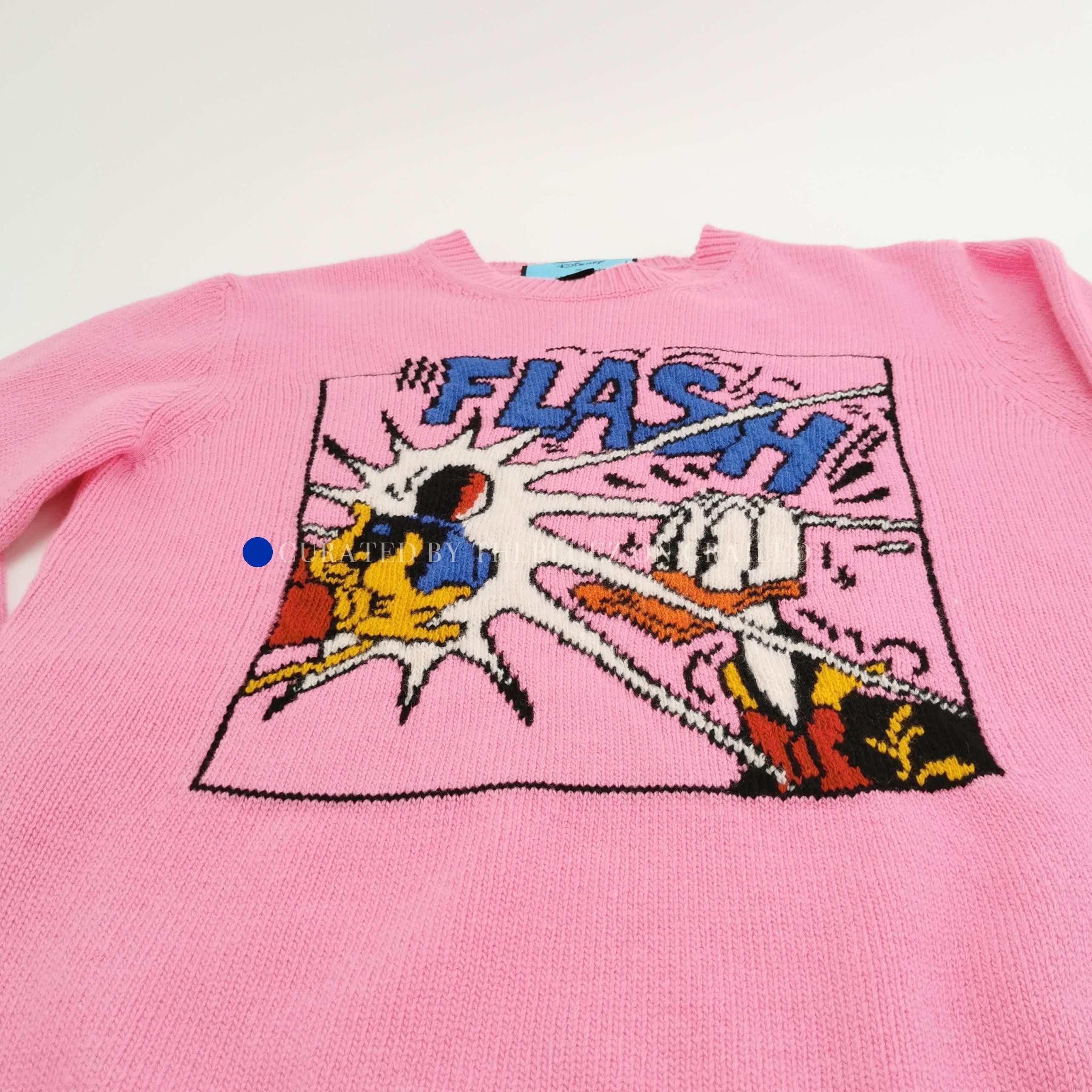 Gucci Donald Duck Graphic Knit Sweater in Pink Size US S / EU 44-46 / 1 - 4 Thumbnail