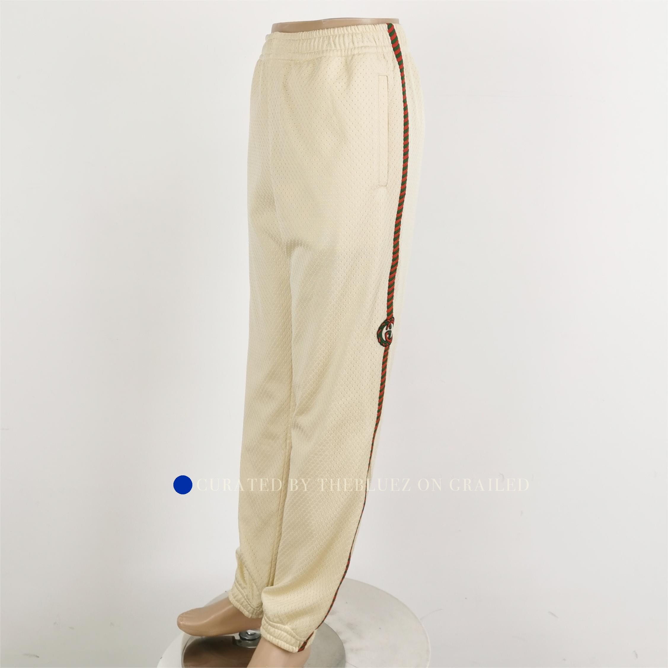 Gucci Beige Stripe Mesh Joggers Size 32 Size US 32 / EU 48 - 2 Thumbnail