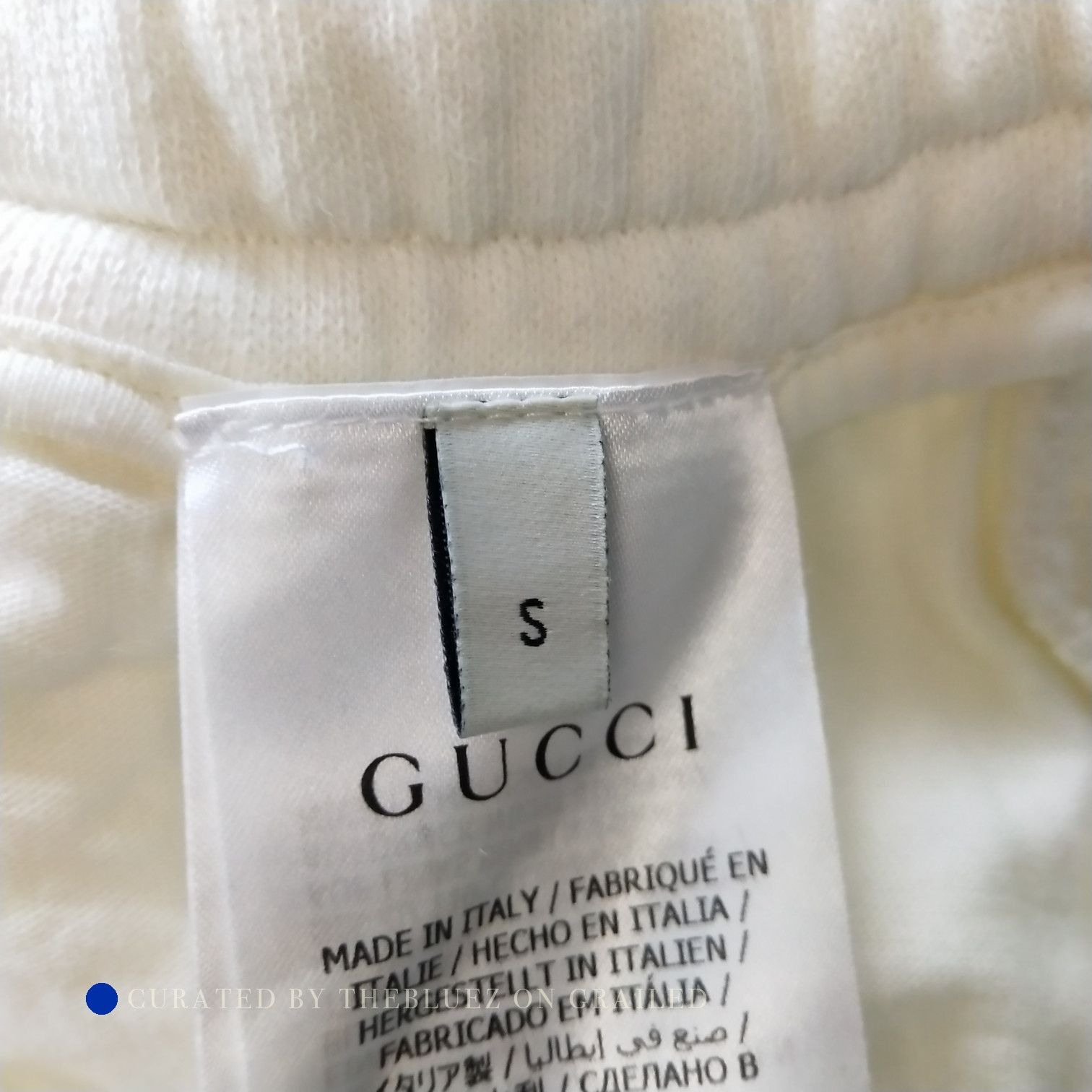 Gucci Logo Print White Sweatpants Joggers Size US 30 / EU 46 - 7 Thumbnail