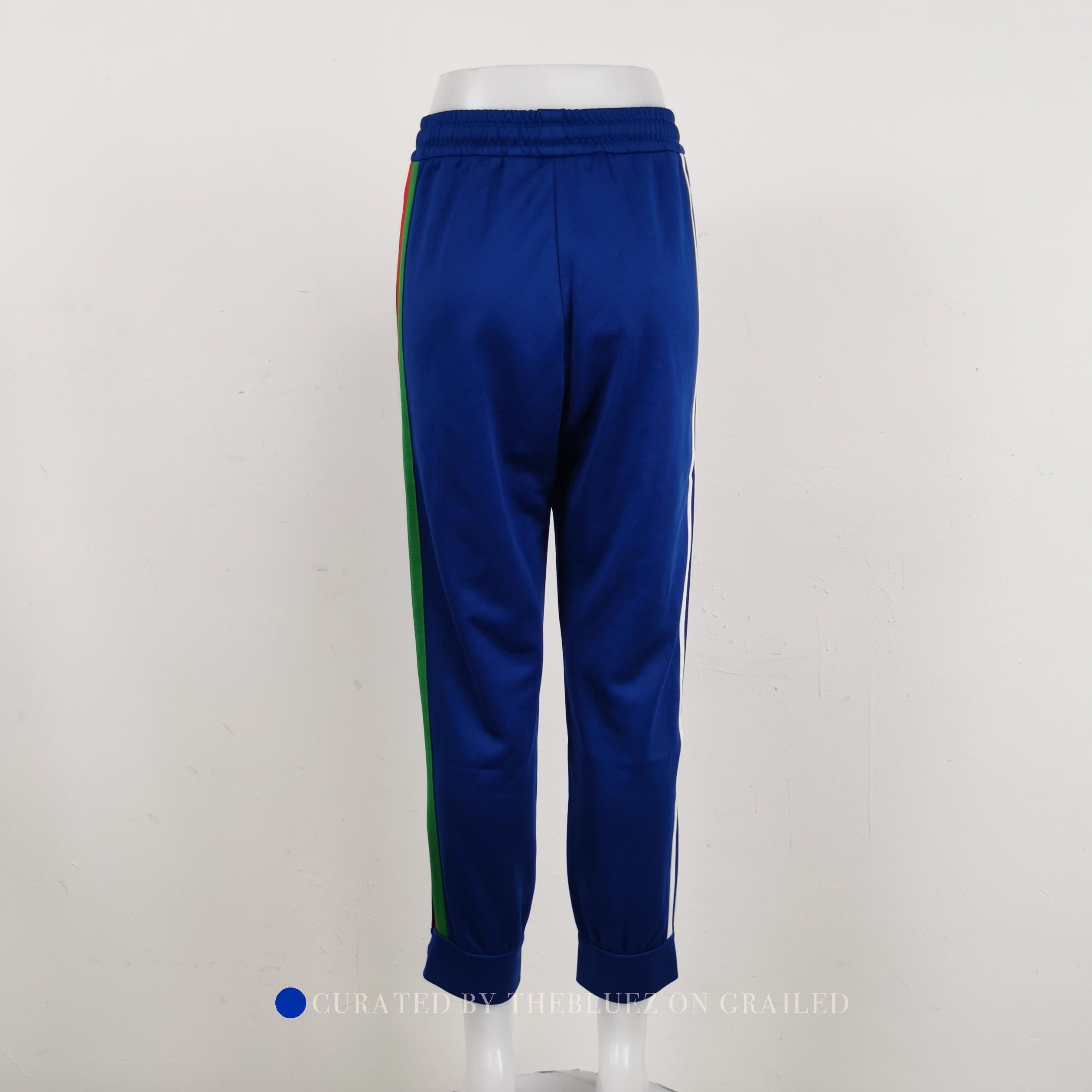 Gucci Blue Logo Stripe Joggers in Excellent Condition Size US 28 / EU 44 - 2 Thumbnail