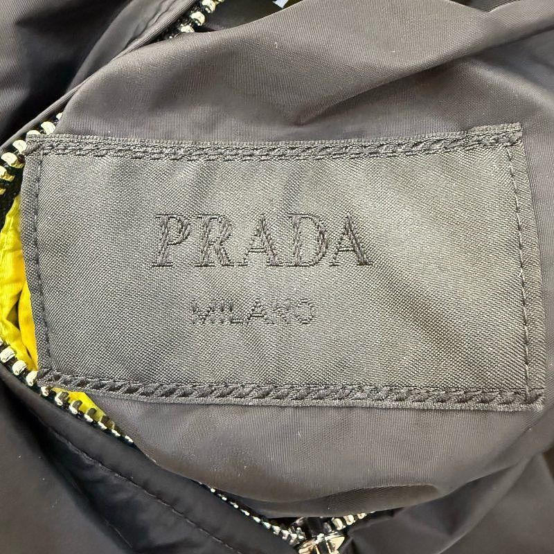 Prada Zip-Up Logo Jacket in Black Size US L / EU 52-54 / 3 - 3 Thumbnail