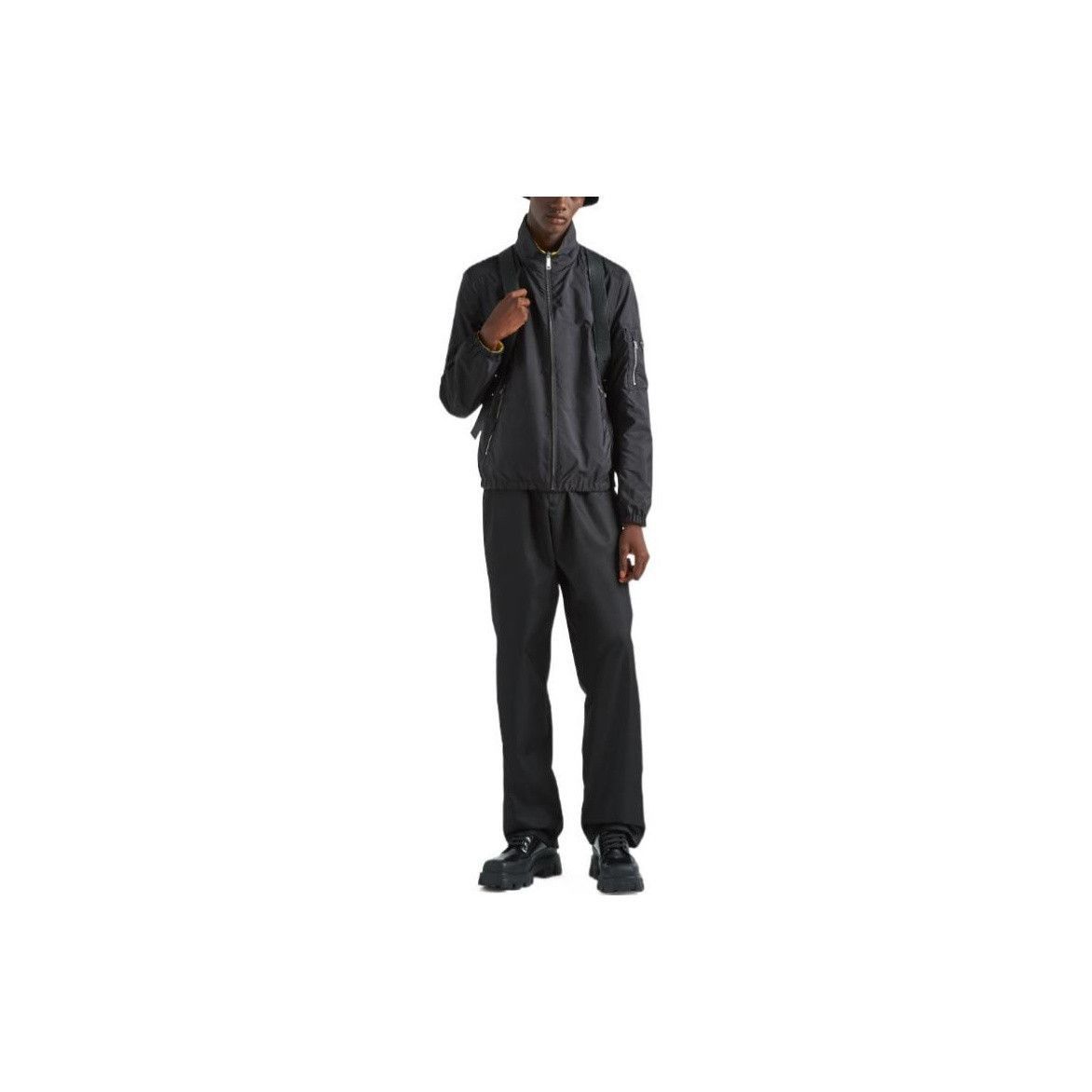 Prada Zip-Up Logo Jacket in Black Size US L / EU 52-54 / 3 - 6 Thumbnail