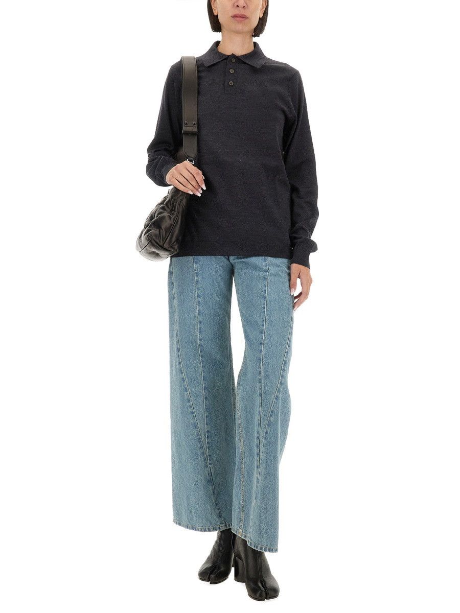 Maison Margiela MAISON MARGIELA WOOL POLO. - GREY Size L / US 10 / IT 46 - 2 Thumbnail