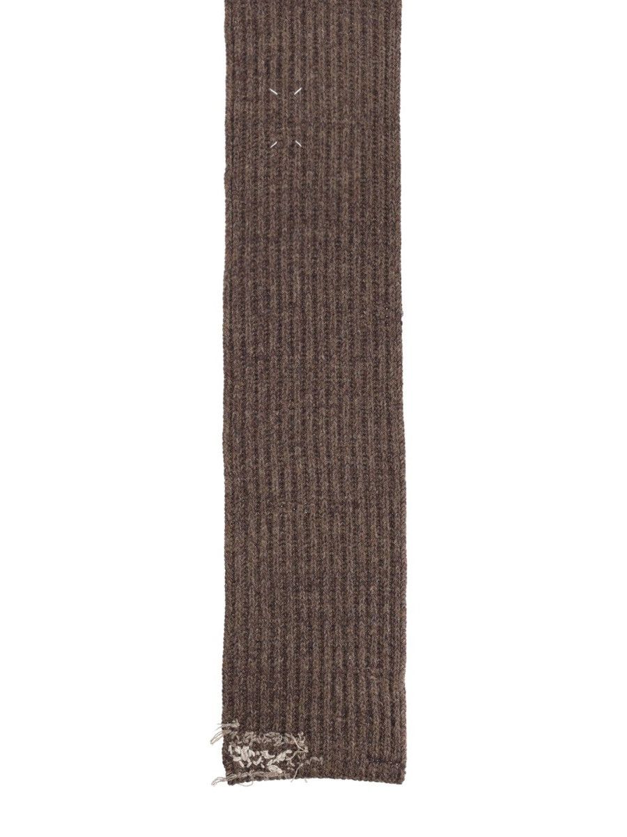 Maison Margiela MAISON MARGIELA WOOL SCARF - BROWN Size ONE SIZE - 2 Thumbnail