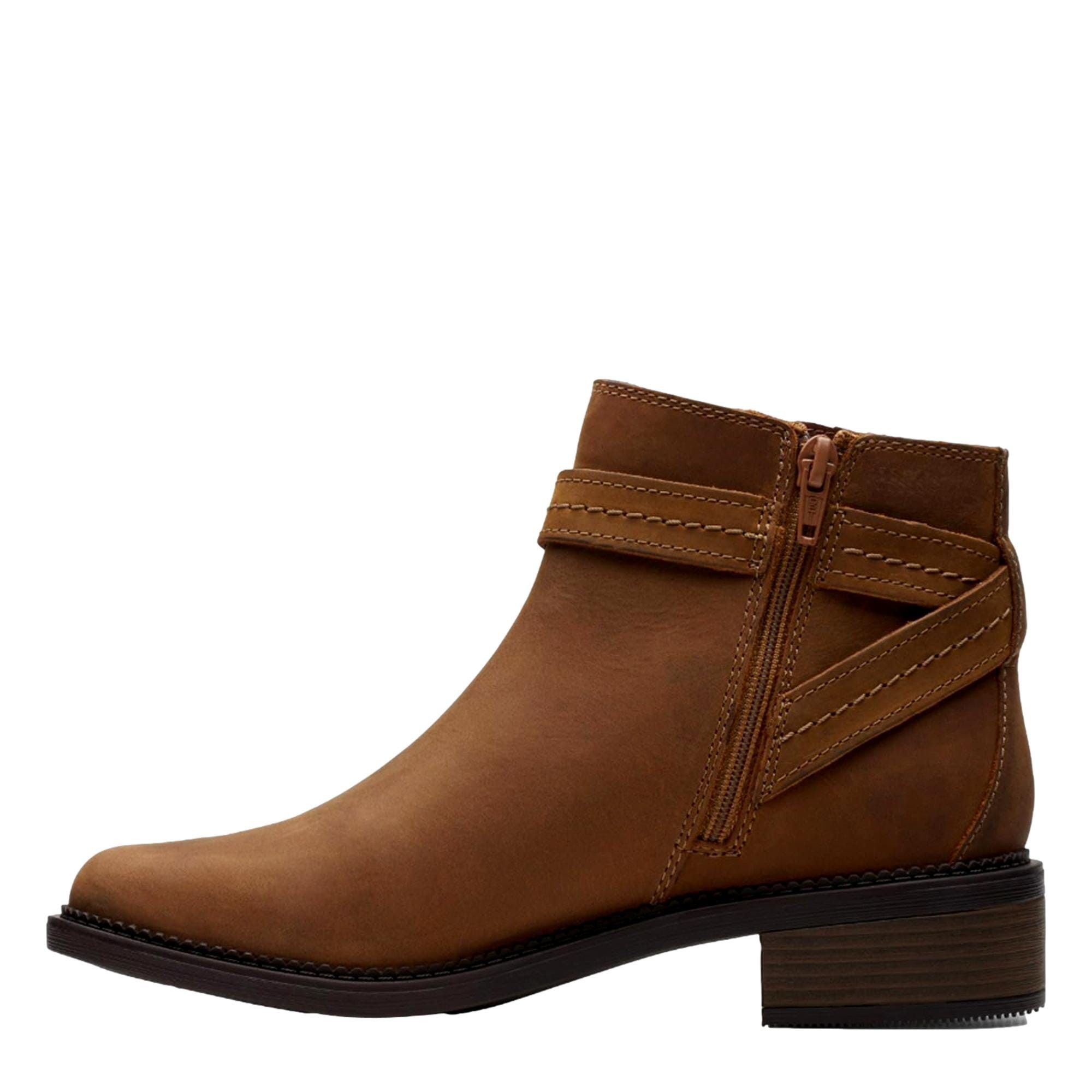 Clarks Maye Strap Ankle Boot Dark Tan 26168079 Size US 7 / IT 37 - 2 Thumbnail