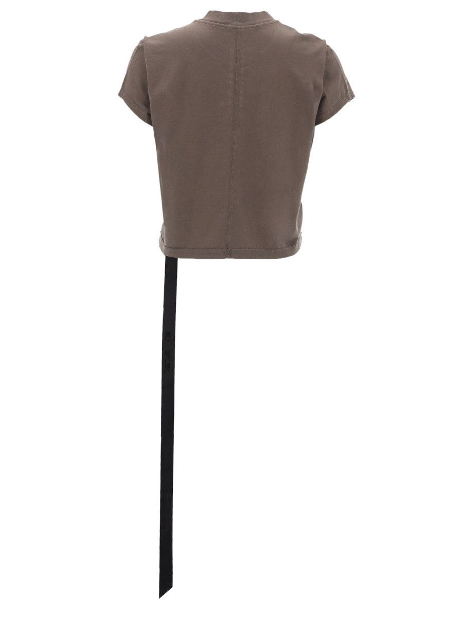 Rick Owens Drkshdw RICK OWENS DRKSHDW "CROPPED SMALL LEVEL T" T-SHIRT - BROWN Size S / US 4 / IT 40 - 2 Thumbnail
