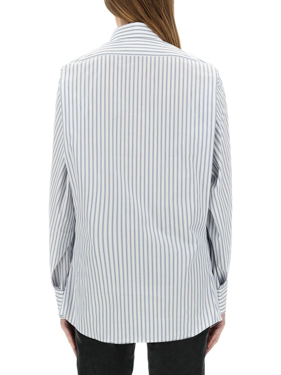 Maison Margiela MAISON MARGIELA STRIPED COTTON SHIRT - BABY BLUE (IT 48) Size XL / US 12-14 / IT 48-50 - 3 Thumbnail
