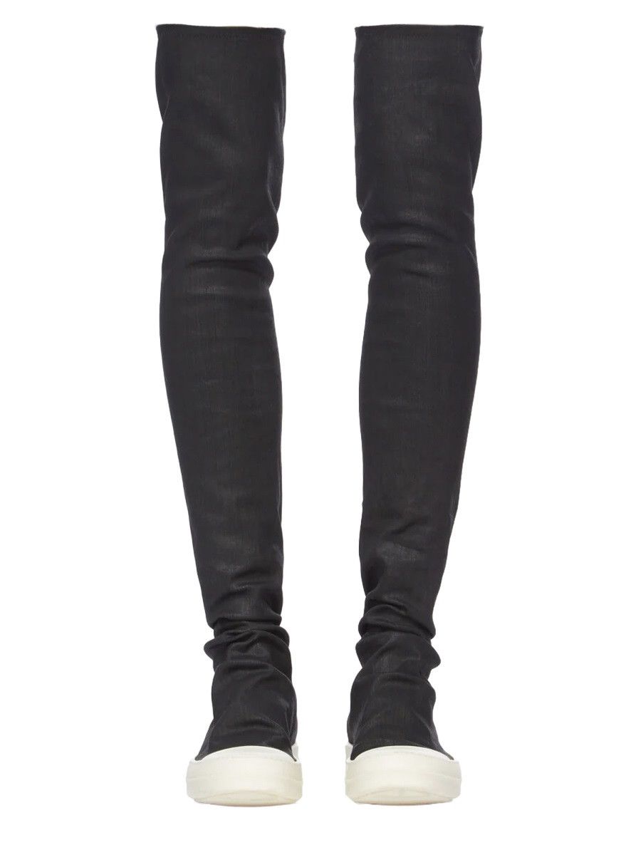 Rick Owens Drkshdw RICK OWENS DRKSHDW "HIGH SOCK SNEAKS" BOOT - BLACK (IT 36) Size US 6 / IT 36 - 3 Thumbnail