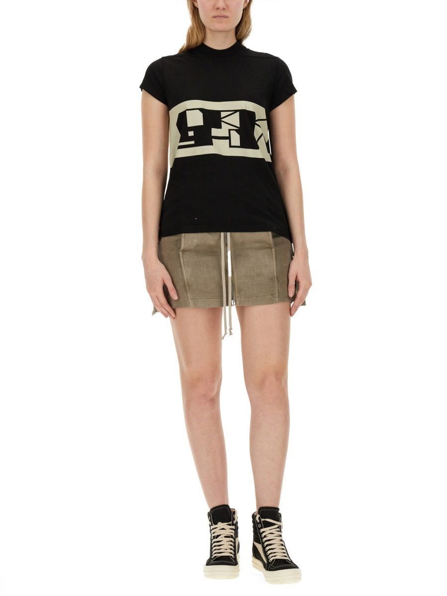 Rick Owens Drkshdw RICK OWENS DRKSHDW MINI LIDO SKIRT - DENIM Size 30" / US 8 / IT 44 - 2 Thumbnail
