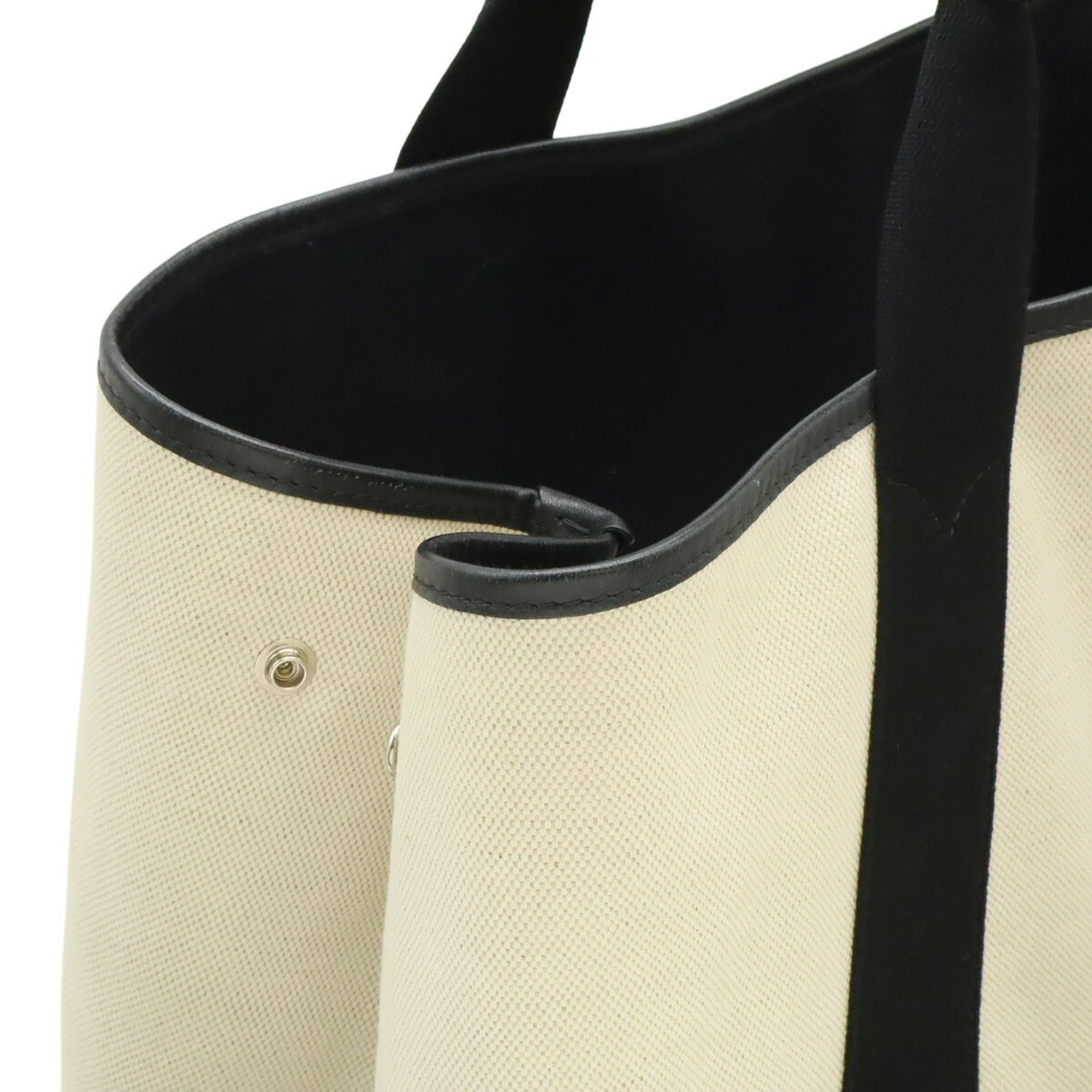 Balenciaga Balenciaga Navy Cabas M Tote Bag Shoulder Canvas Leather Natural Black 339936 Size ONE SIZE - 6 Thumbnail