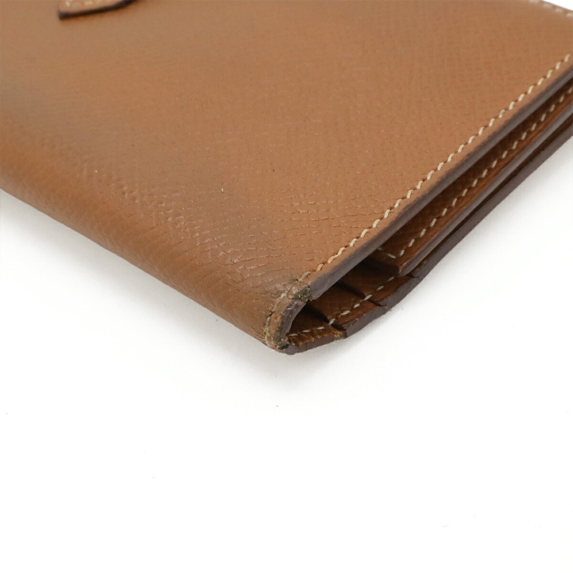 Hermes HERMES Bearn 2PLIS Tri-fold Long Wallet, Veau Epsom Leather, Gold, Camel, Brown, □J Stamp Size ONE SIZE - 4 Thumbnail