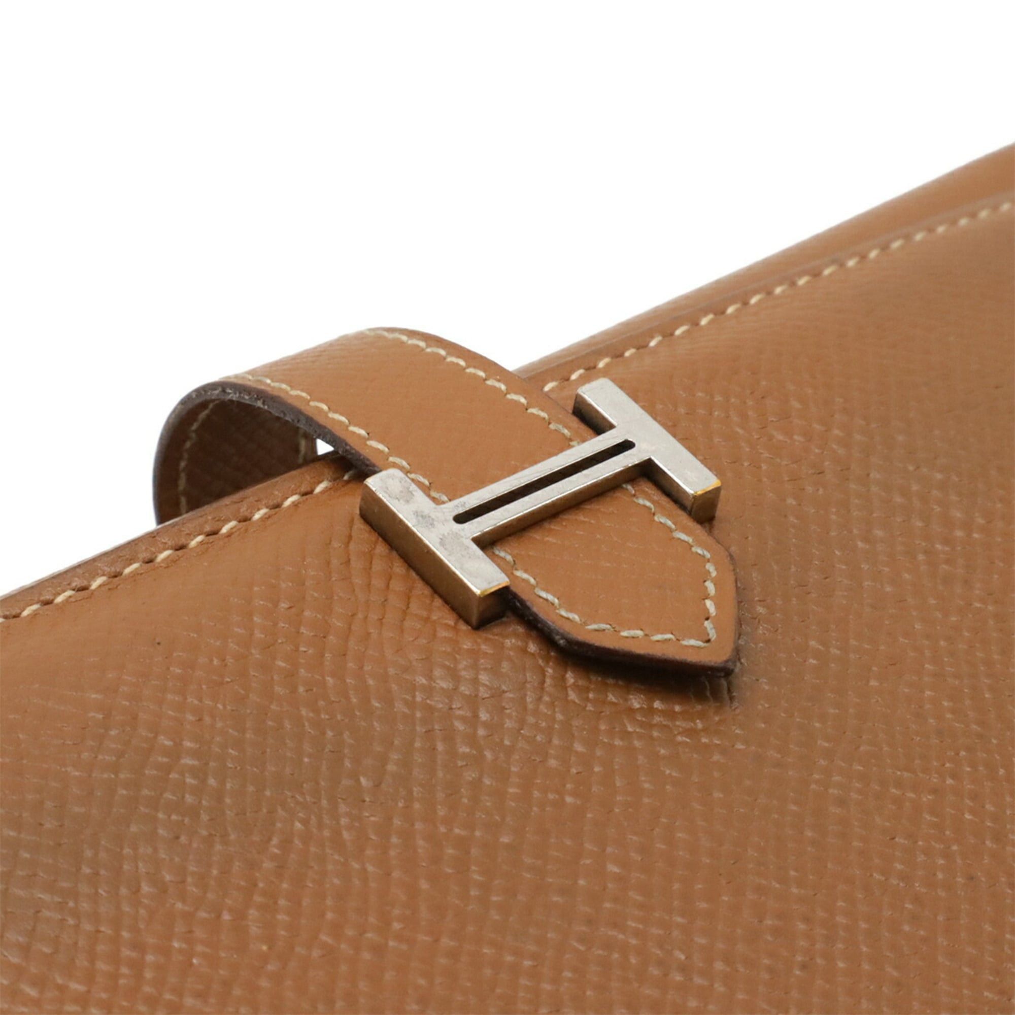 Hermes HERMES Bearn 2PLIS Tri-fold Long Wallet, Veau Epsom Leather, Gold, Camel, Brown, □J Stamp Size ONE SIZE - 5 Thumbnail