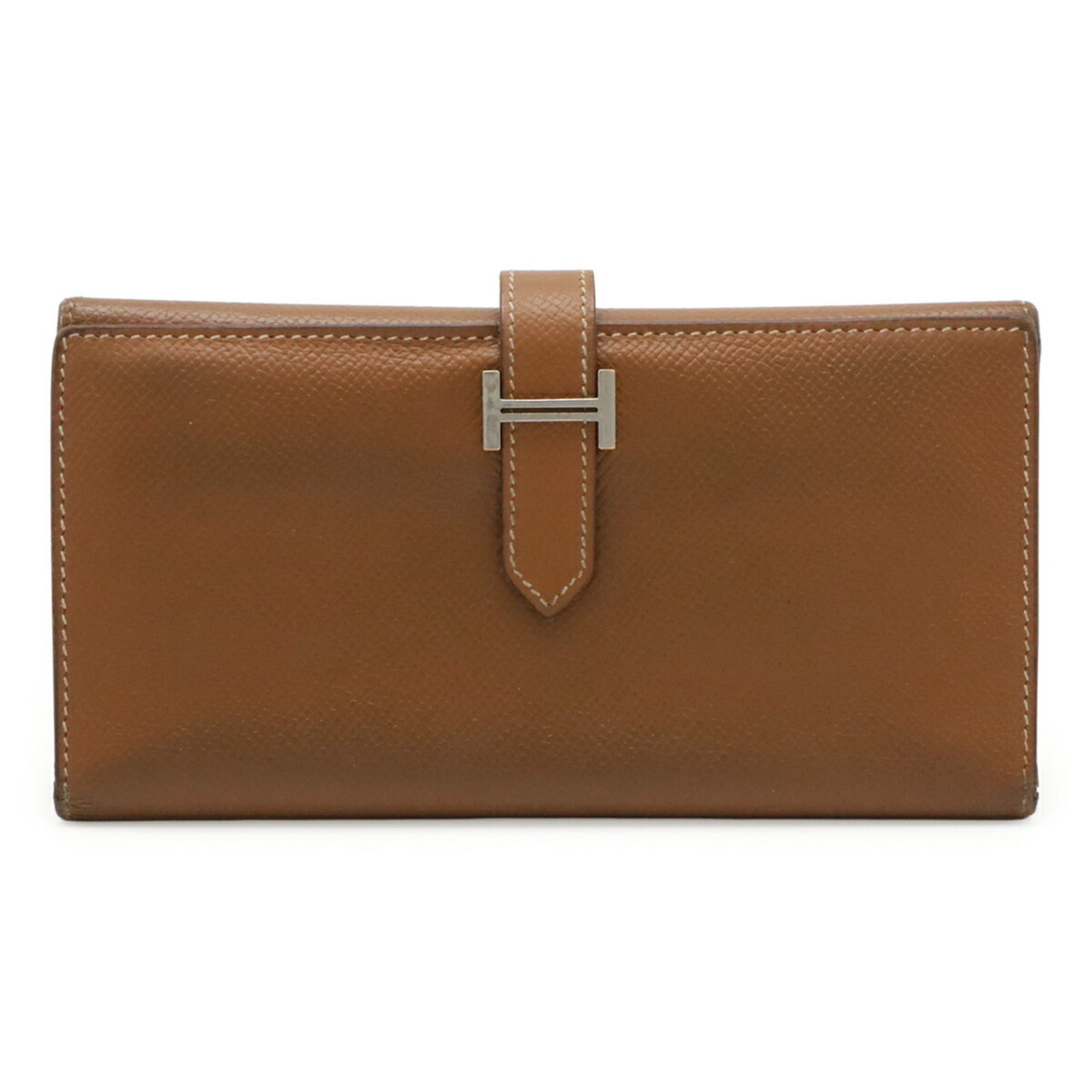 Hermes HERMES Bearn 2PLIS Tri-fold Long Wallet, Veau Epsom Leather, Gold, Camel, Brown, □J Stamp Size ONE SIZE - 2 Thumbnail