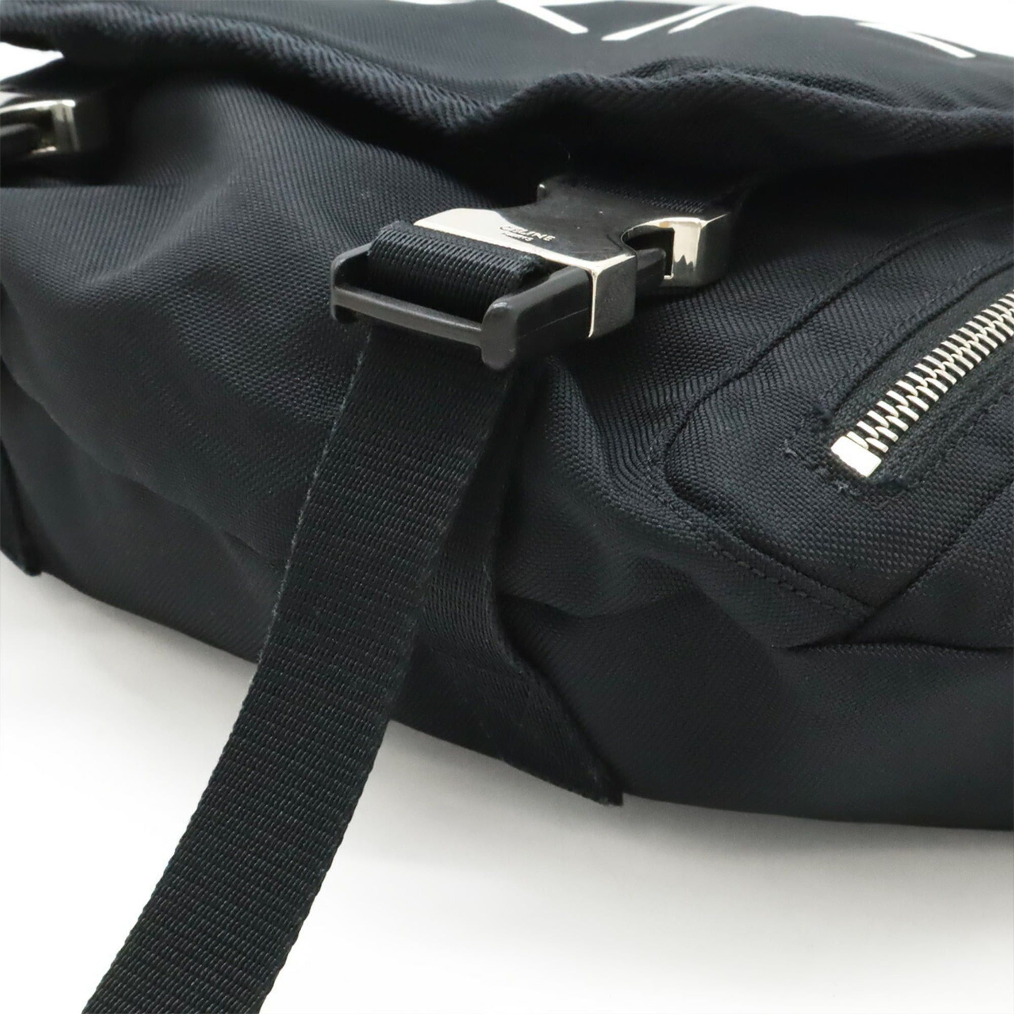 Celine CELINE Medium Trekking Handbag Shoulder Bag Body Crossbody Nylon Black 198692 Size ONE SIZE - 4 Thumbnail