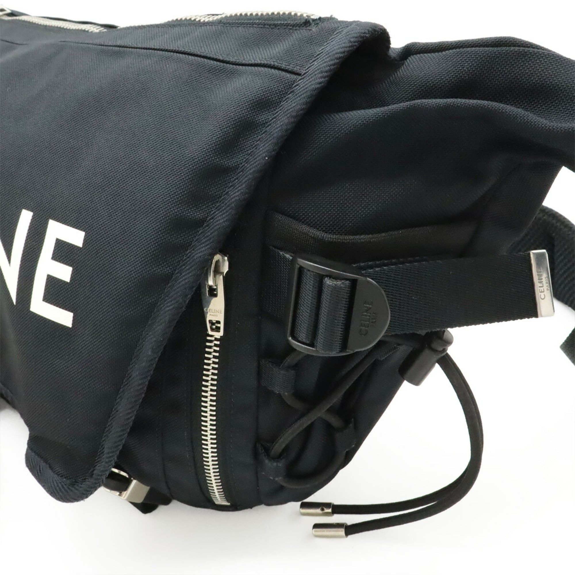 Celine CELINE Medium Trekking Handbag Shoulder Bag Body Crossbody Nylon Black 198692 Size ONE SIZE - 5 Thumbnail