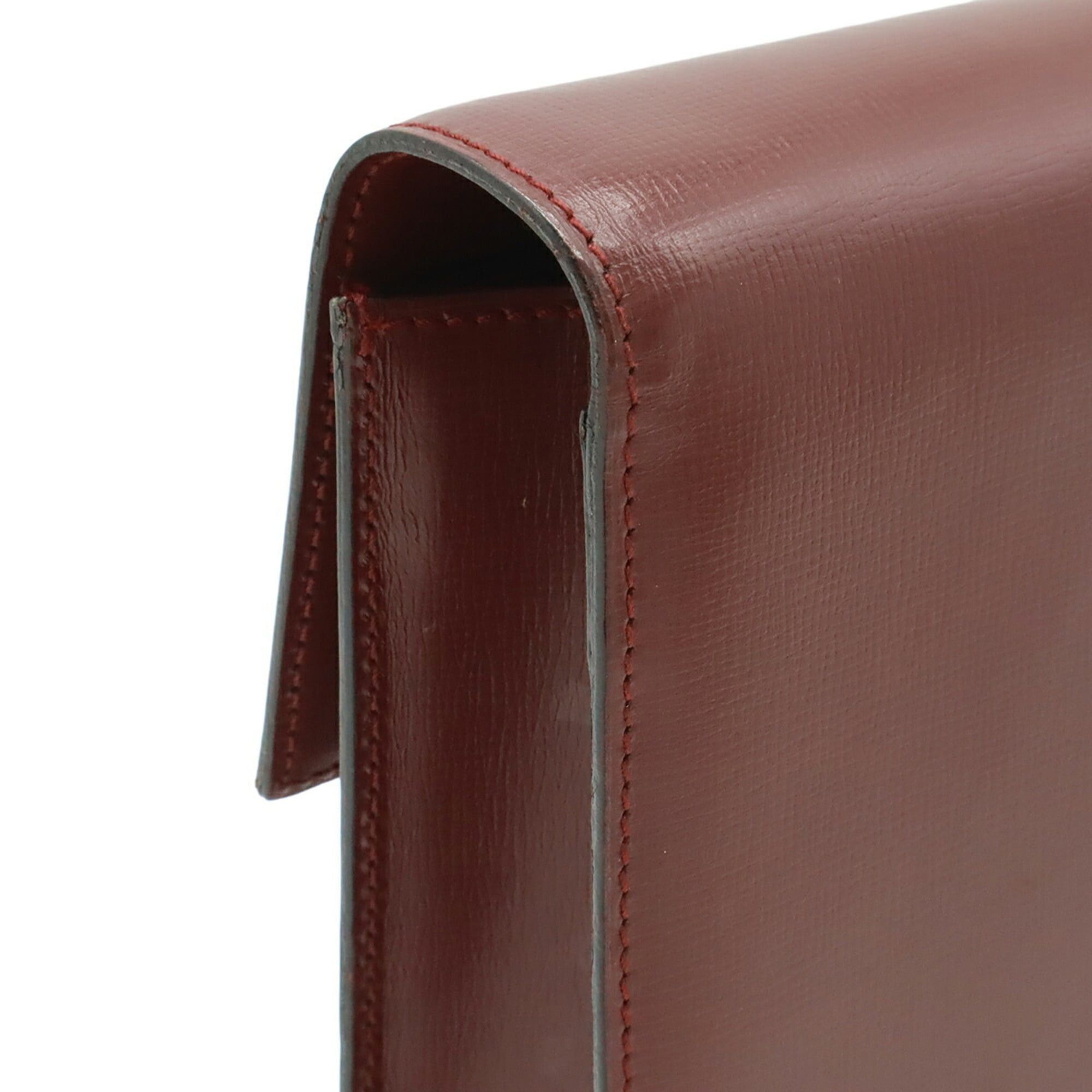 Cartier Cartier Must de Line Second Bag Clutch Leather Bordeaux Red Size ONE SIZE - 5 Thumbnail
