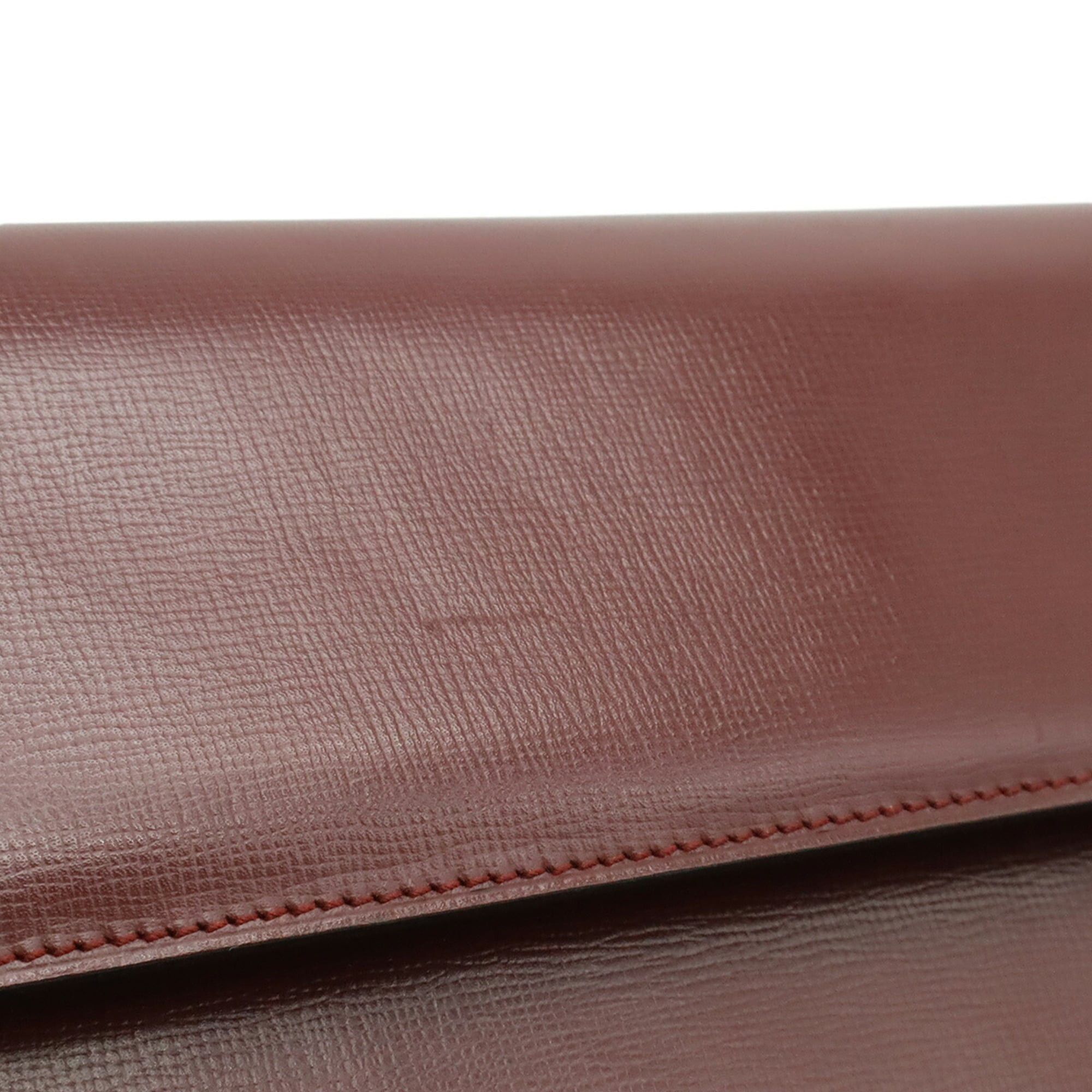Cartier Cartier Must de Line Second Bag Clutch Leather Bordeaux Red Size ONE SIZE - 8 Thumbnail