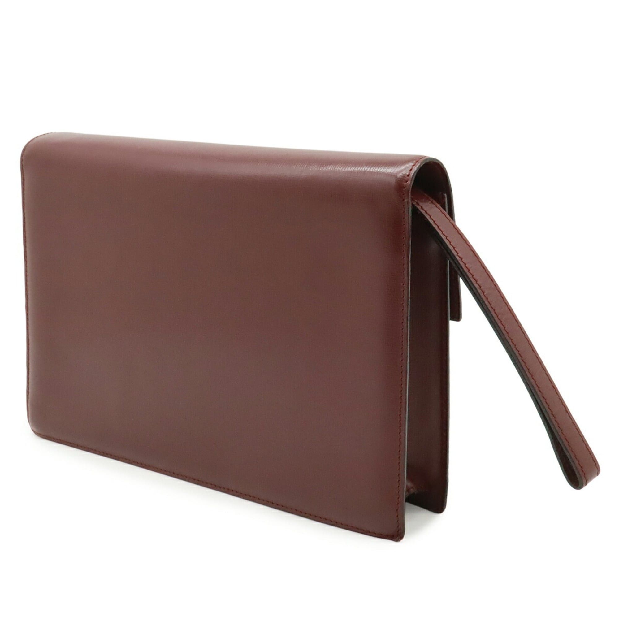 Cartier Cartier Must de Line Second Bag Clutch Leather Bordeaux Red Size ONE SIZE - 3 Thumbnail