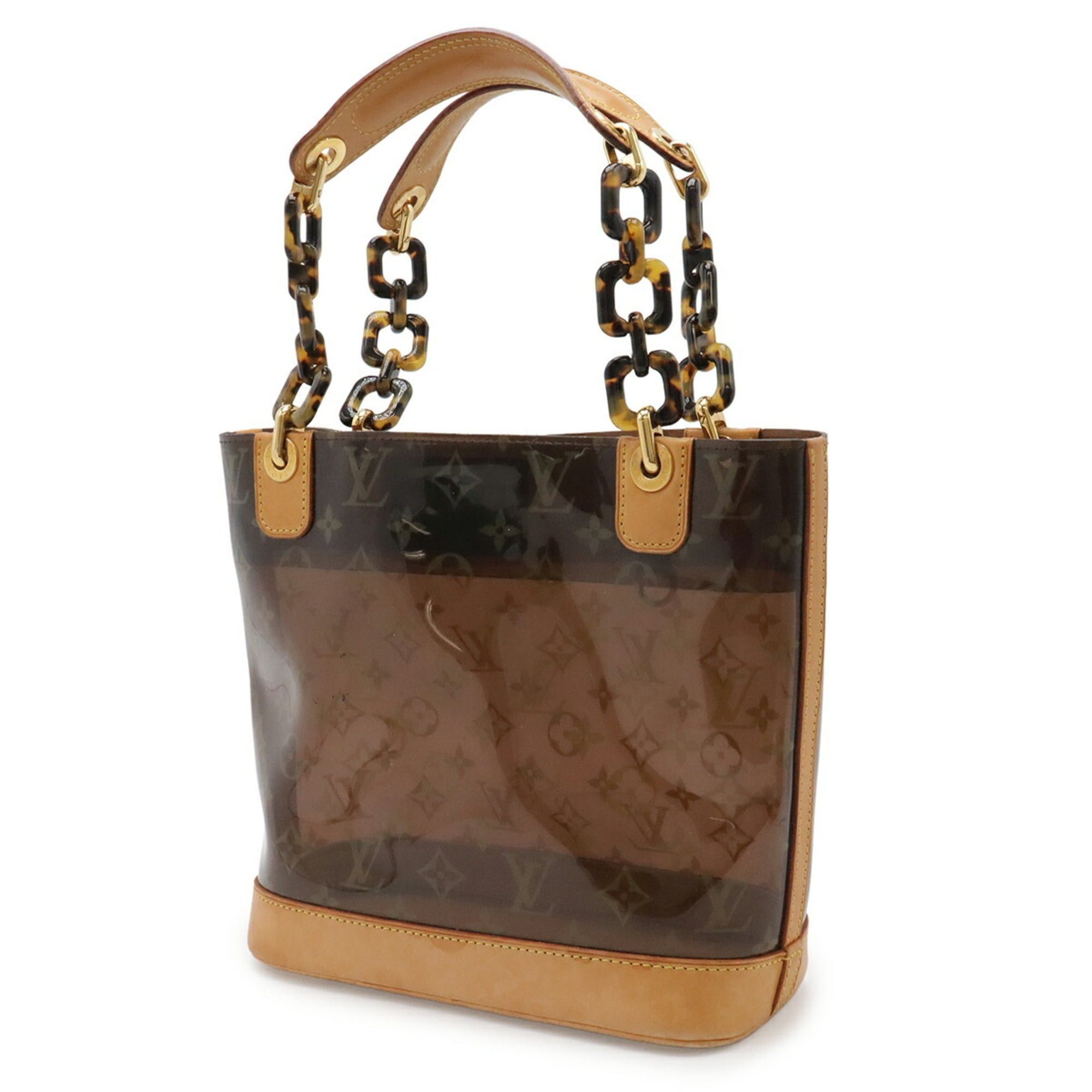 Louis Vuitton Louis Vuitton Monogram Vinyl Cabas Ambre PM Tote Bag Shoulder Plastic Chain Brown M92502 Size ONE SIZE - 3 Thumbnail