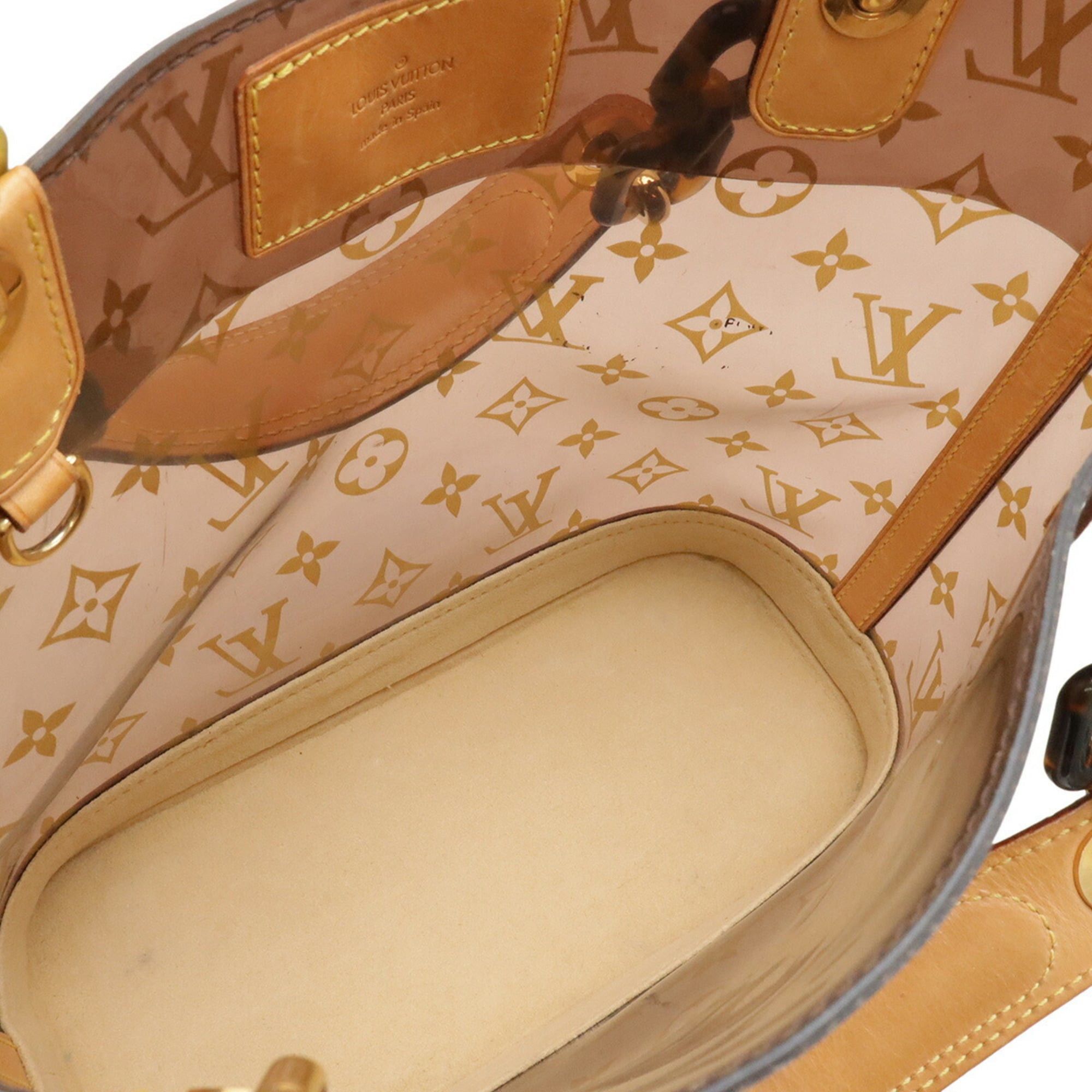 Louis Vuitton Louis Vuitton Monogram Vinyl Cabas Ambre PM Tote Bag Shoulder Plastic Chain Brown M92502 Size ONE SIZE - 7 Thumbnail