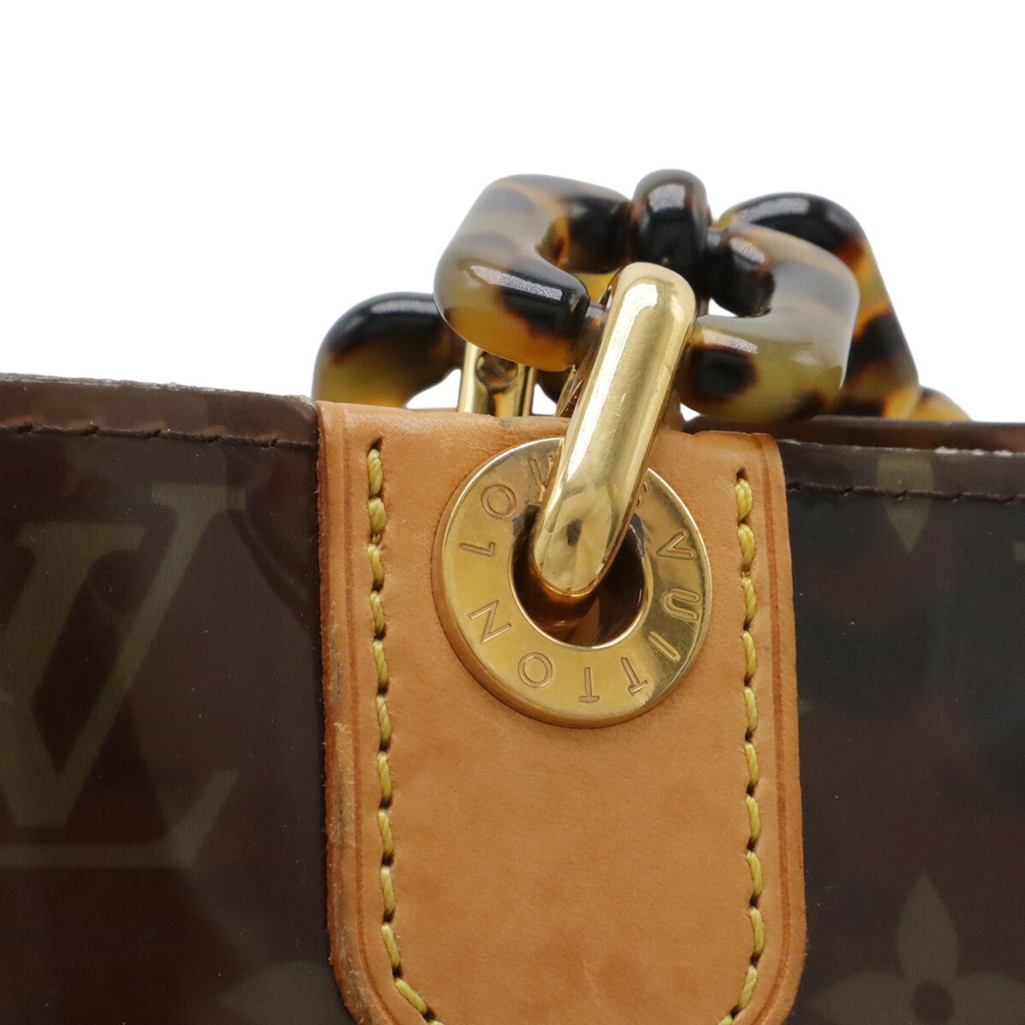 Louis Vuitton Louis Vuitton Monogram Vinyl Cabas Ambre PM Tote Bag Shoulder Plastic Chain Brown M92502 Size ONE SIZE - 6 Thumbnail