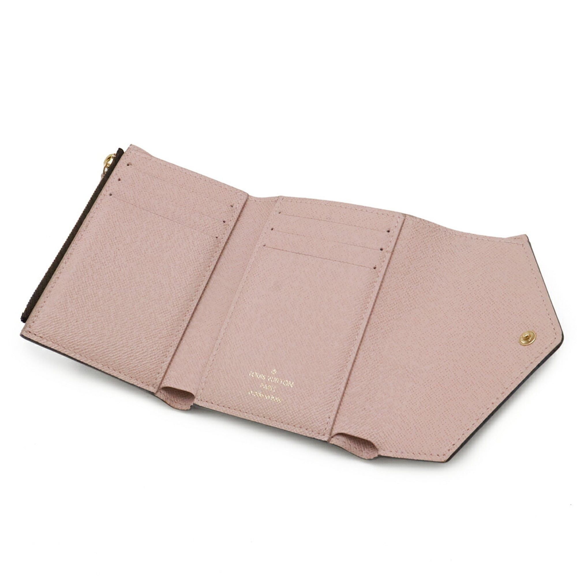 Louis Vuitton Louis Vuitton Monogram Portefeuille Victorine Tri-fold Wallet Rose Ballerine Pink M62360 Size ONE SIZE - 6 Thumbnail