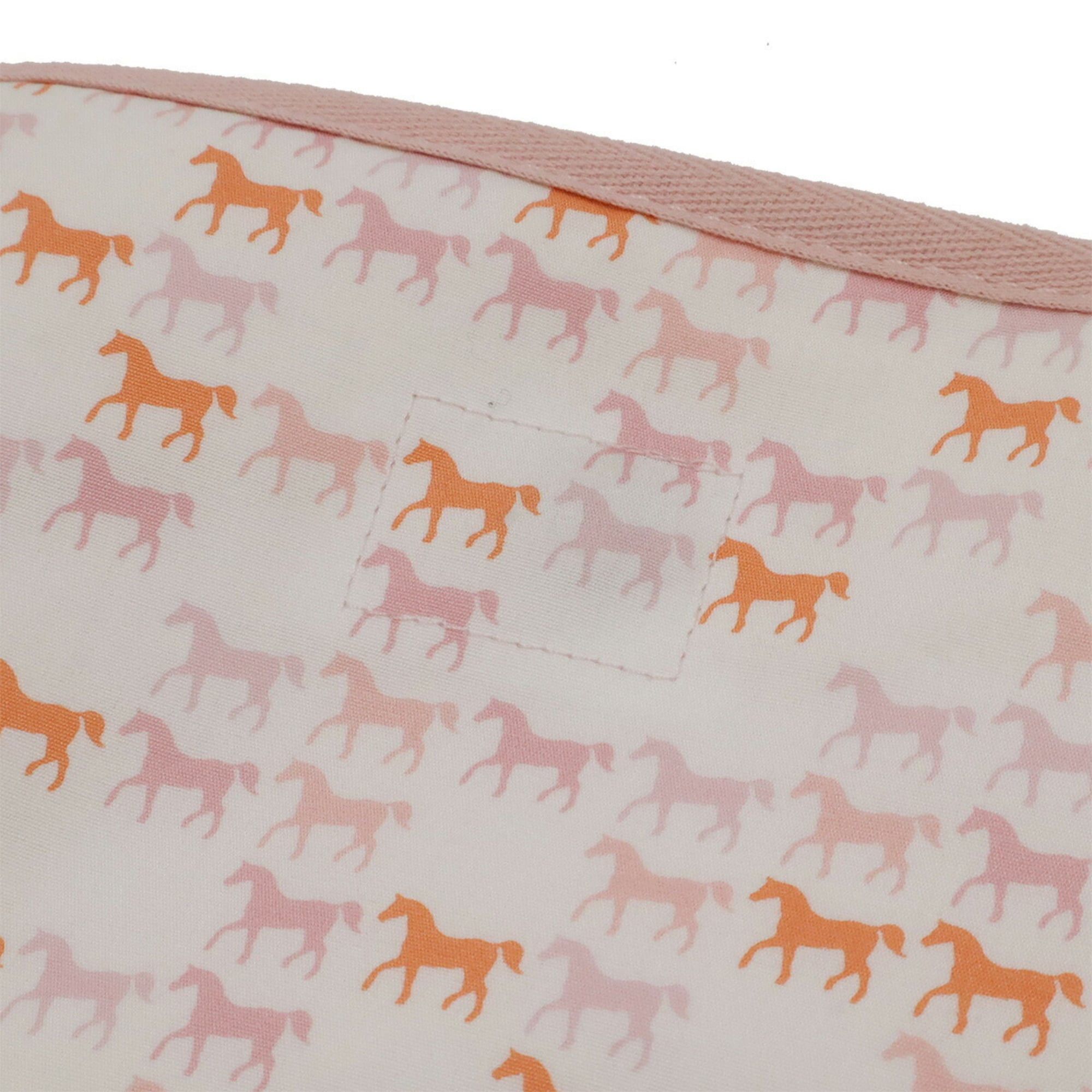Hermes HERMES Caval Color Backpack Rucksack for Kids - Horse Stripe Cotton Pink & White Size ONE SIZE - 8 Thumbnail