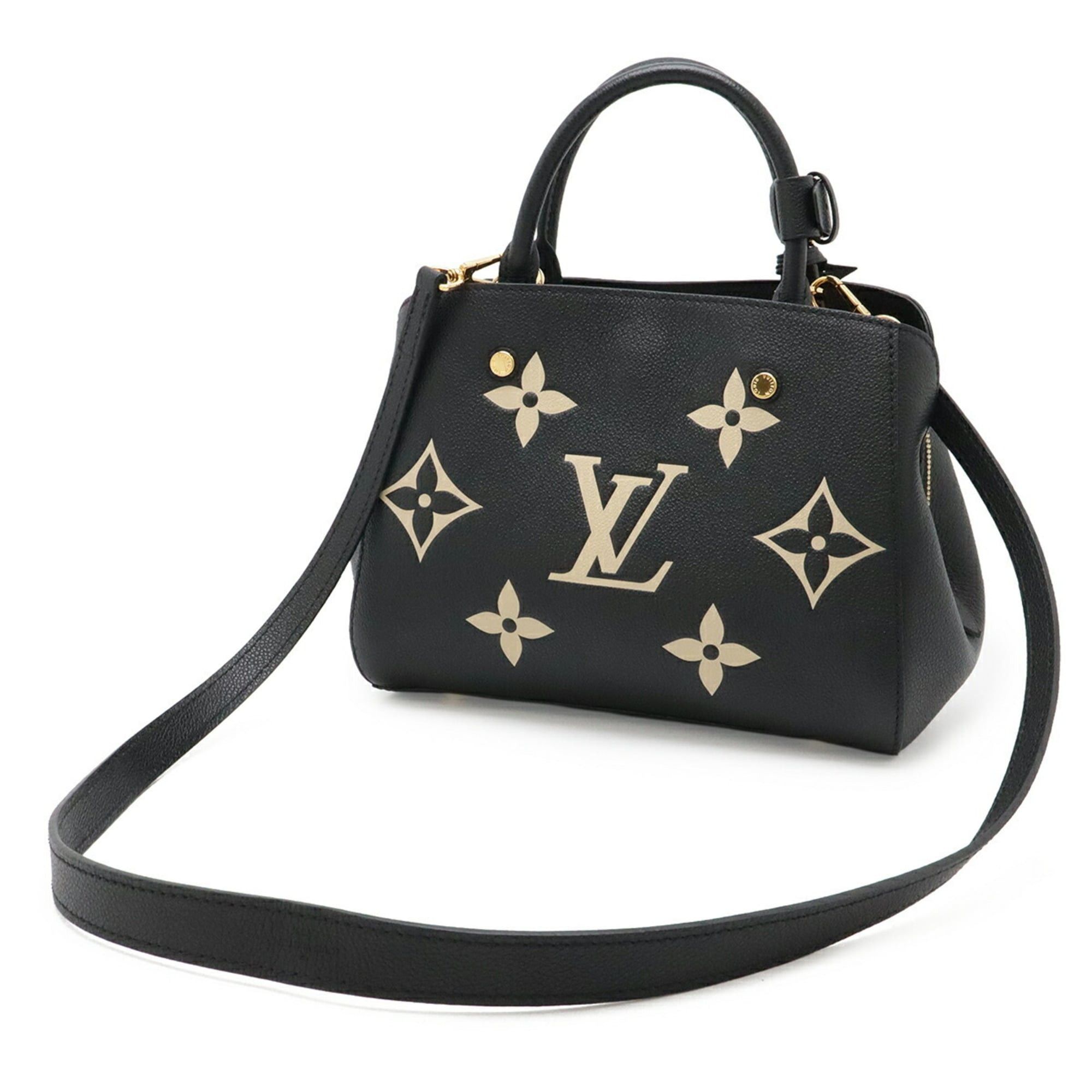 Louis Vuitton Louis Vuitton Monogram Empreinte Montaigne BB Handbag Shoulder Bag Noir Black M45778 Size ONE SIZE - 3 Thumbnail