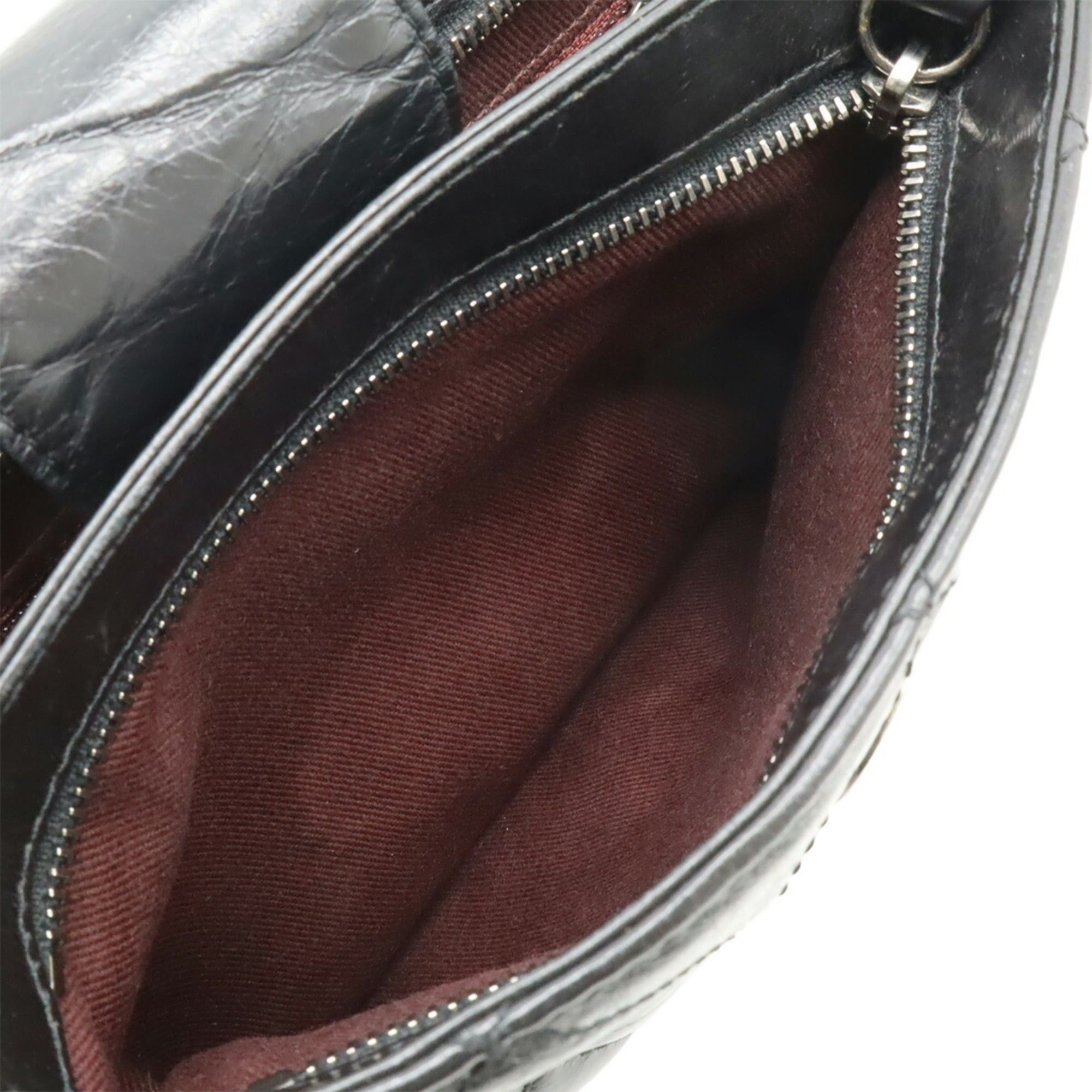 Chanel CHANEL Coco Pleats Mark Shoulder Bag Chain Leather Black Size ONE SIZE - 9 Thumbnail