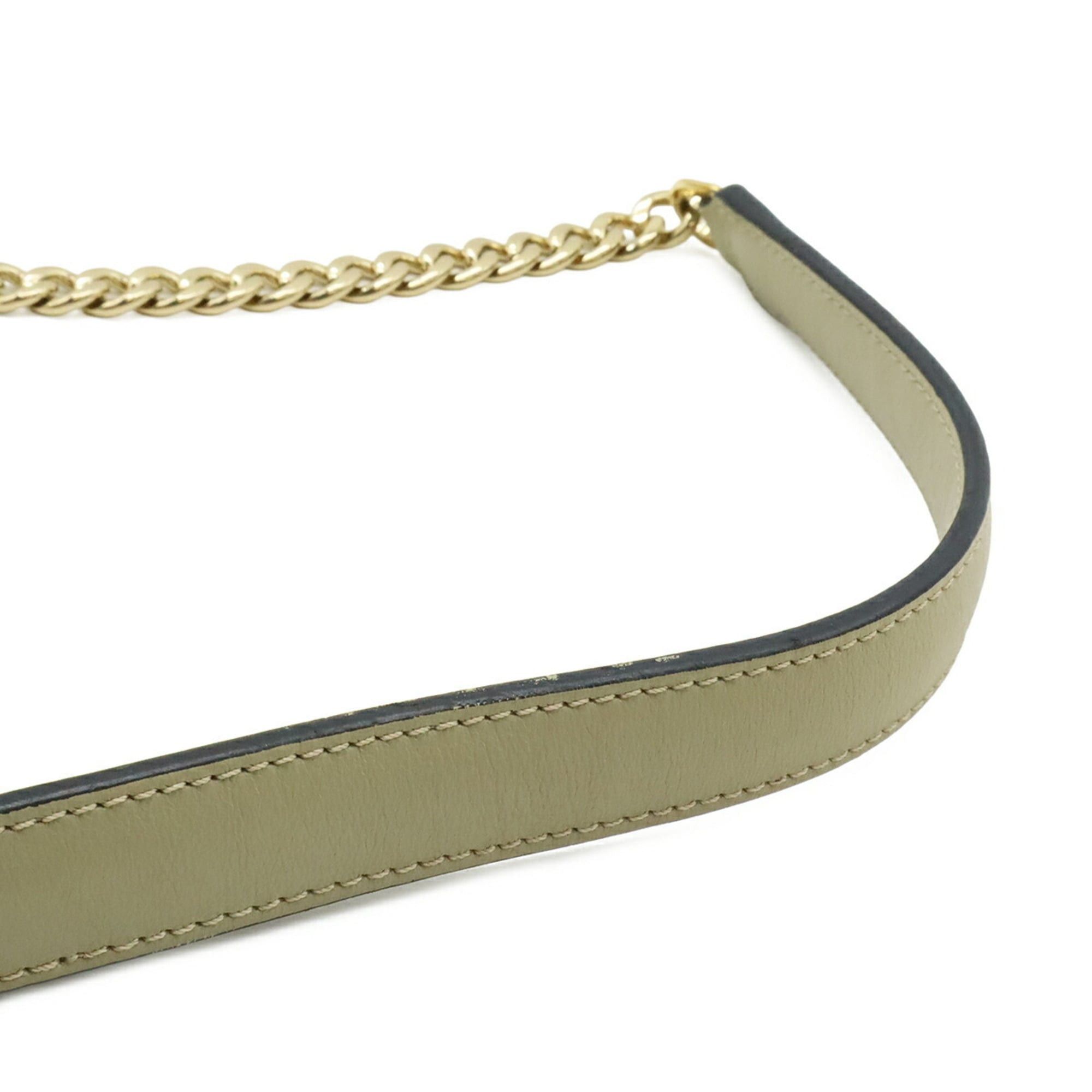 Loewe LOEWE Repeat Anagram Avenue Chain Shoulder Bag, Leather, Sand Beige, 310.89.N49 Size ONE SIZE - 6 Thumbnail